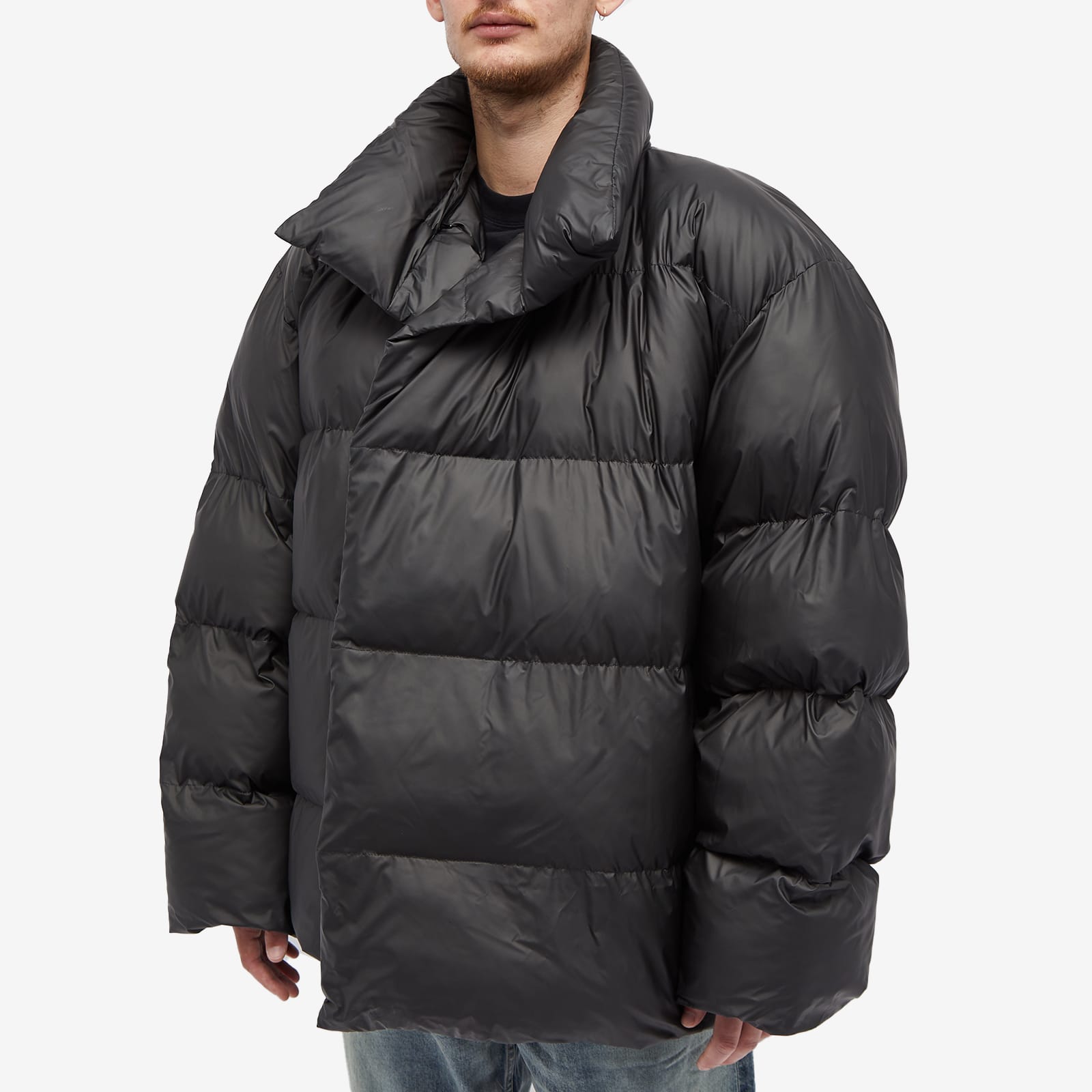 Balenciaga Men's Wrap Puffer Jacket Black | 751717-TOO41