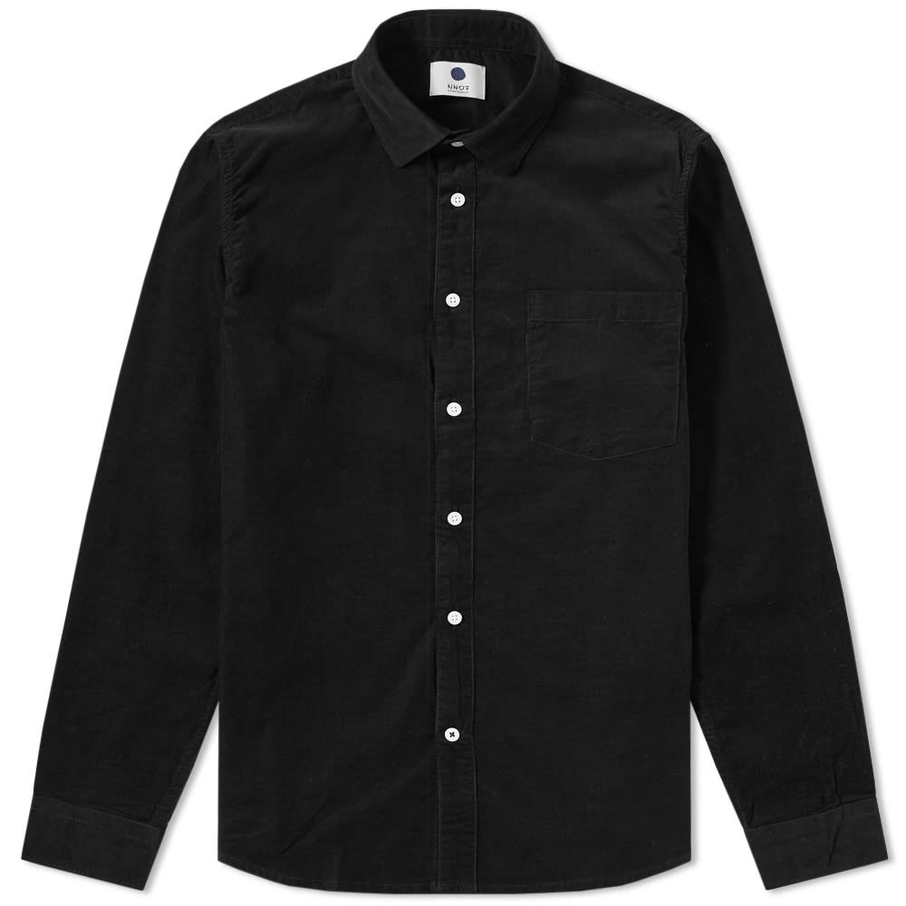 NN07 Falko Baby Cord Shirt Black | END.