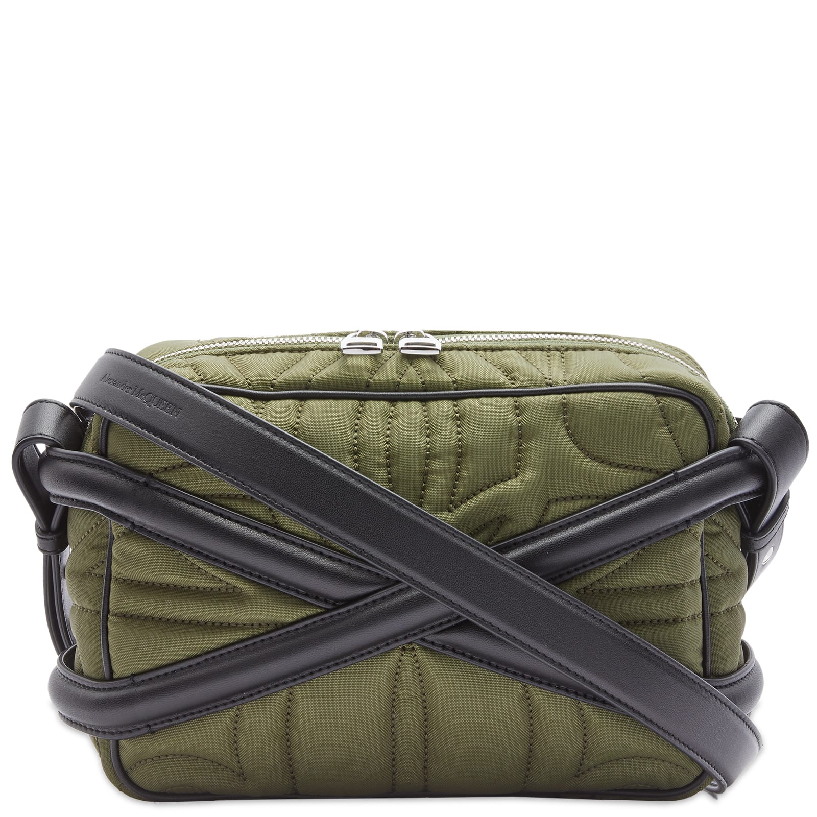Alexander McQueen Quilted Logo Cross Body Bag Khaki & Green END. (UK)