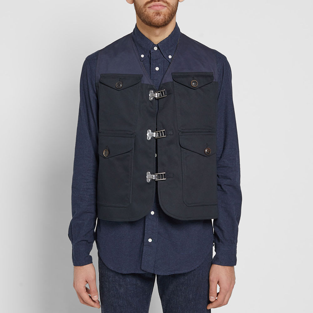 Nigel Cabourn Authentic Cameraman Vest Black Navy END.