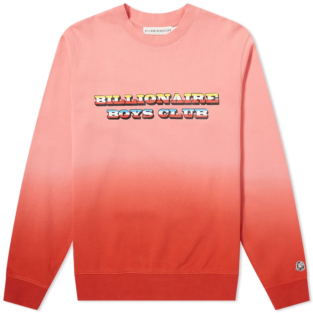 Billionaire Boys Club evokes memories of childhood with this dip dye crewneck, imbuing the streetwear staple with playful undertones. Using premium cotton loopback throughout the construction, its red-hued gradient is finished with cartoon-like branding across the chest.100% CottonLoopback JerseyPrinted BrandingRibbed TrimsThis product has undergone a dip-dyeing process. The decoration of each piece is unique and may differ slightly to the images shown.