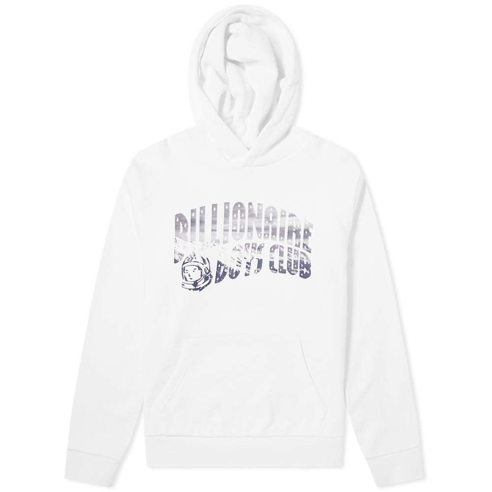 Sure to have you looking fresh no matter the season, this bright white hoody is delivered in signature Billionaire Boys Club style. Cut from pure cotton and trimmed with comfortable ribbing, it’s finished with a classic arch logo across the chest, this time receiving a seasonal mountain fill.100% CottonPrinted BrandingPouch PocketRibbed Trims