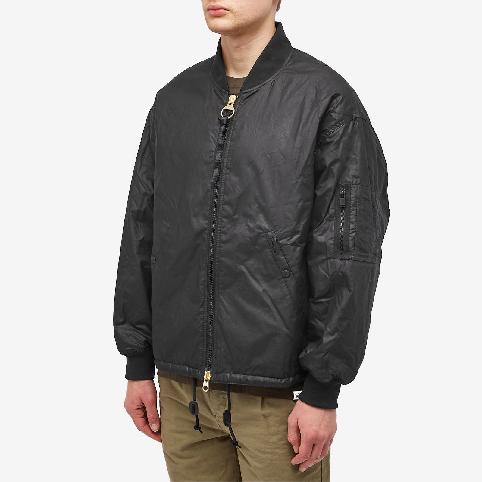 Barbour Men's Heritage+ Flyer Wax Field Jacket Black | MWX2252BK11
