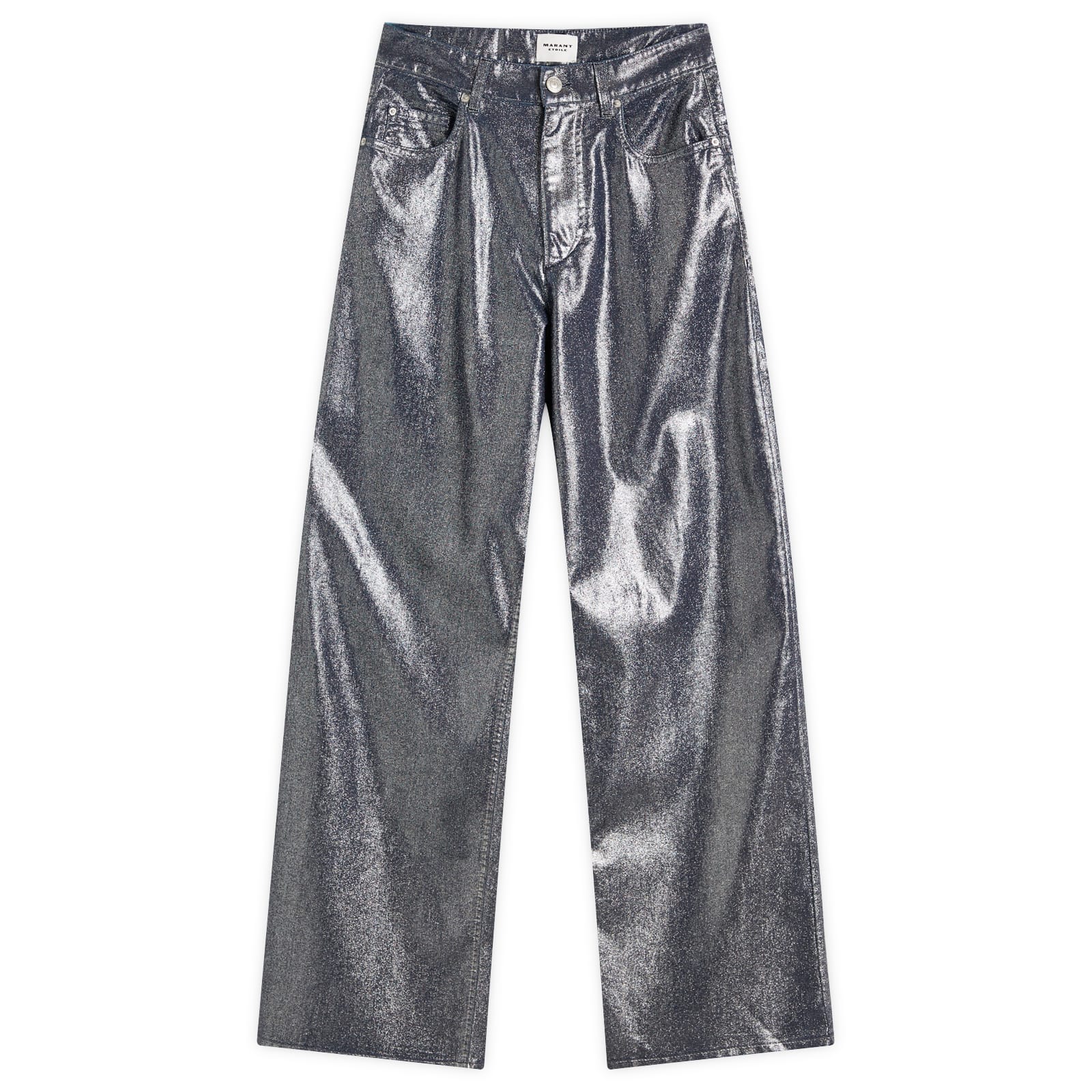 Isabel Marant Women's Silver Denim Boyfriend Jeans