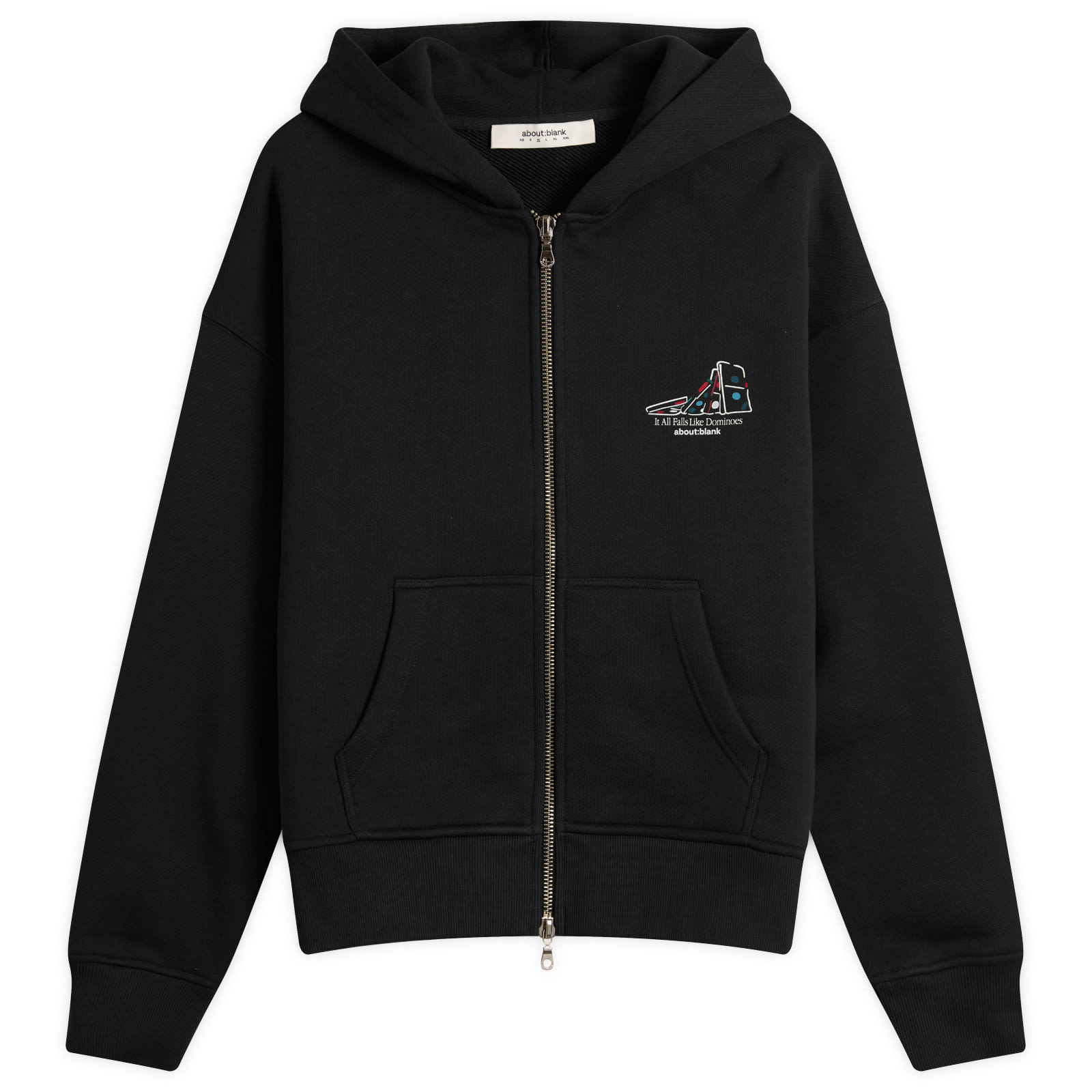 END. x about:blank Men’s Dominoes Zip Hoodie Black