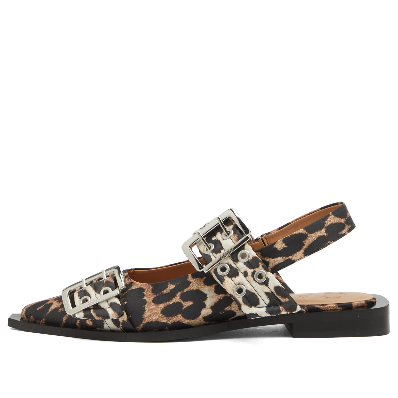 Ganni Crocodile Print Patent Leather Ballerinas S2796 099 main image 1