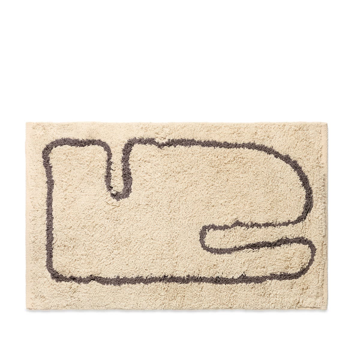 Ferm Living Unisex Off-White/Coffee Lay Washable Mat
