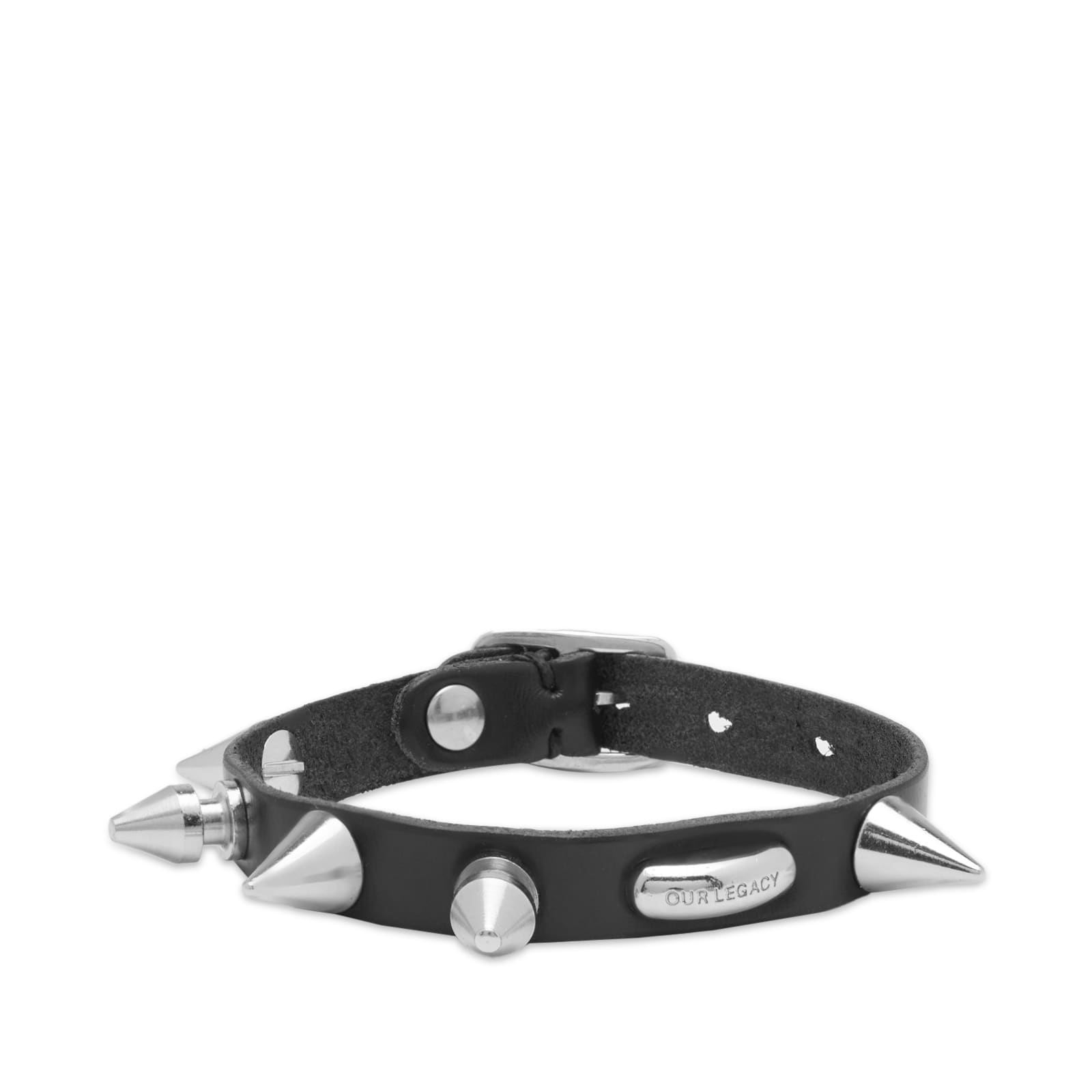 【送料&関税込】Our Legacy Leather Bracelet Our Legacy - Spine Bracelet Black Chromexcel Leather
