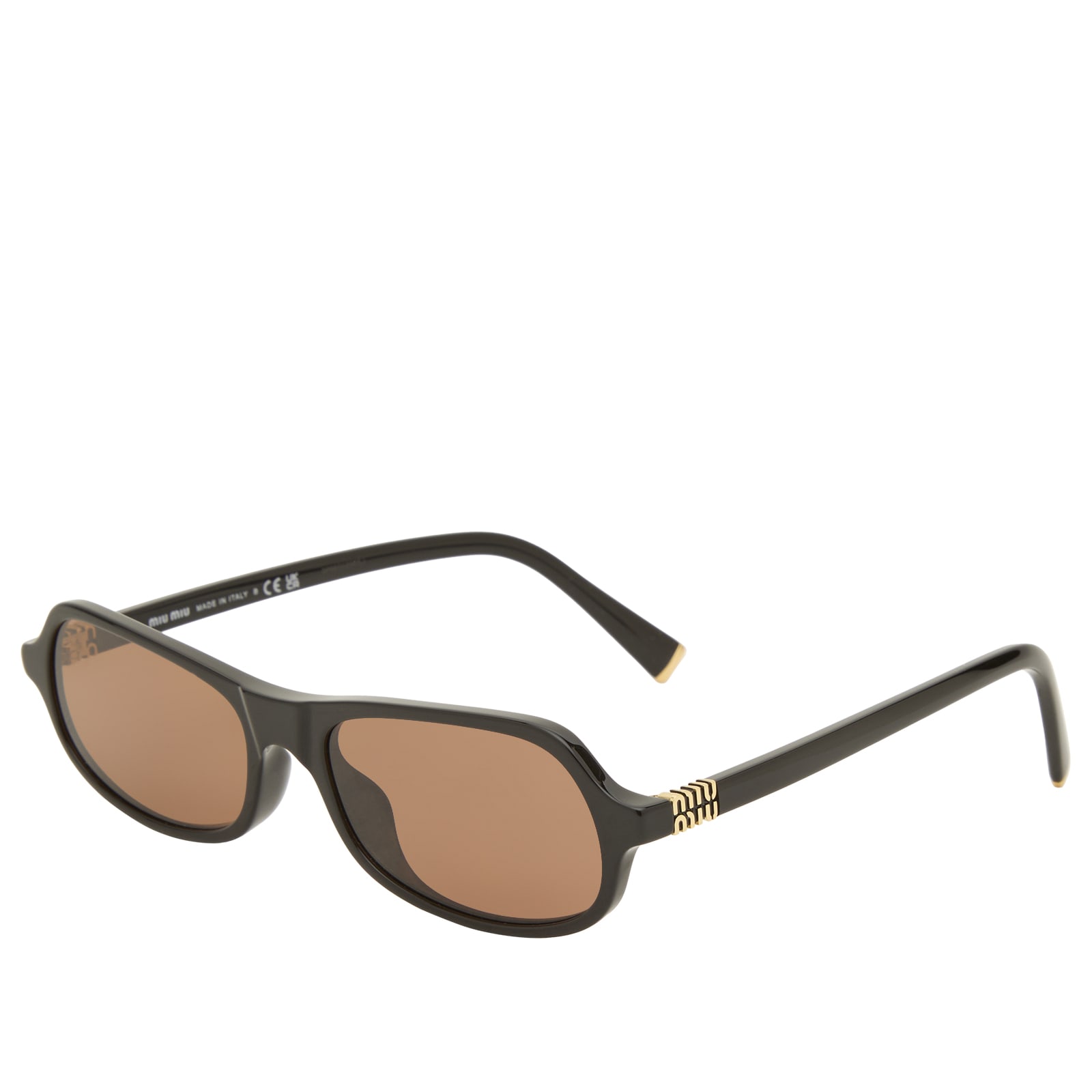 Miu Miu Eyewear B10SU Sunglasses in Black/Brown
