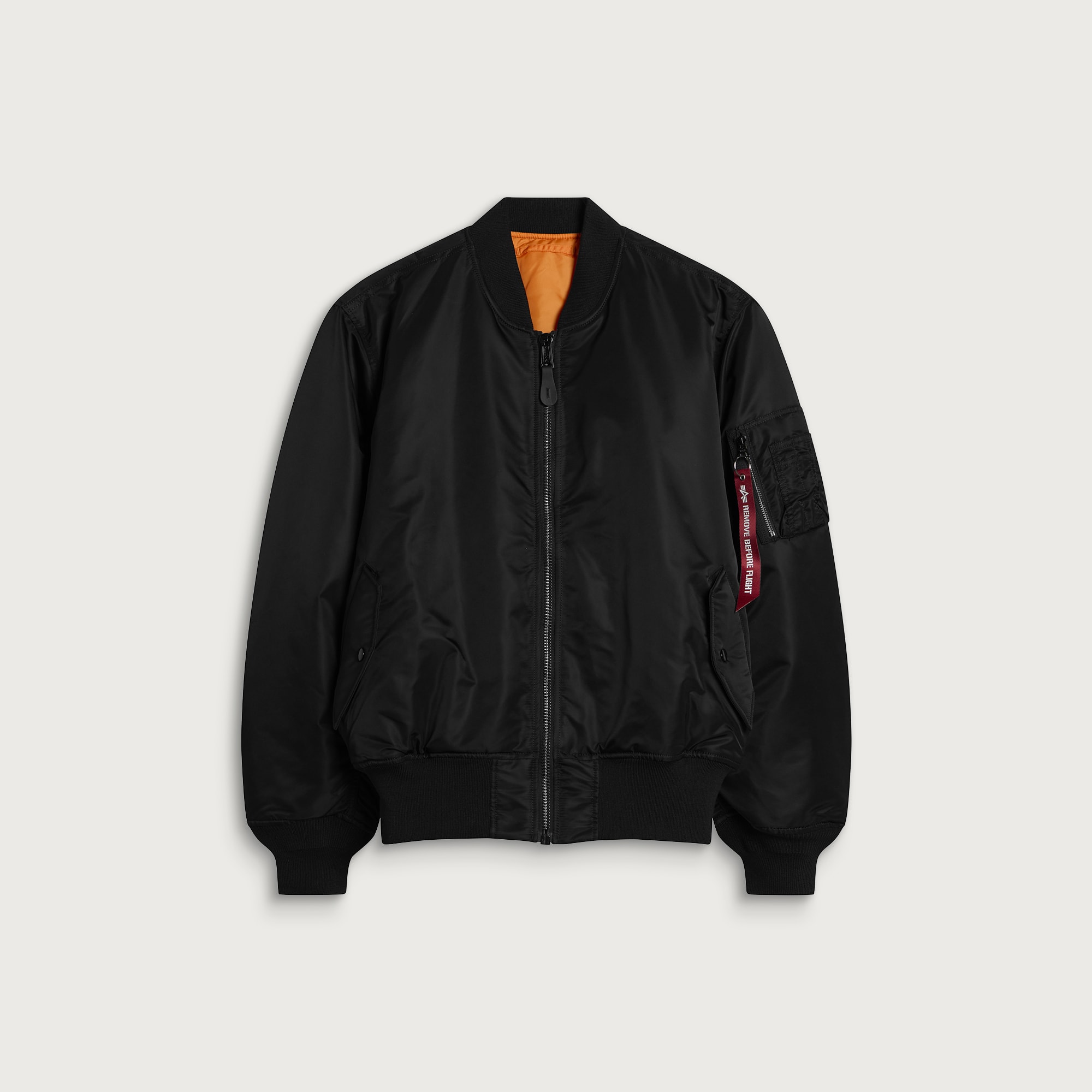 Alpha Industries Men's MA-1 Heritage Bomber Jacket in Black/Black, Size X-Large
