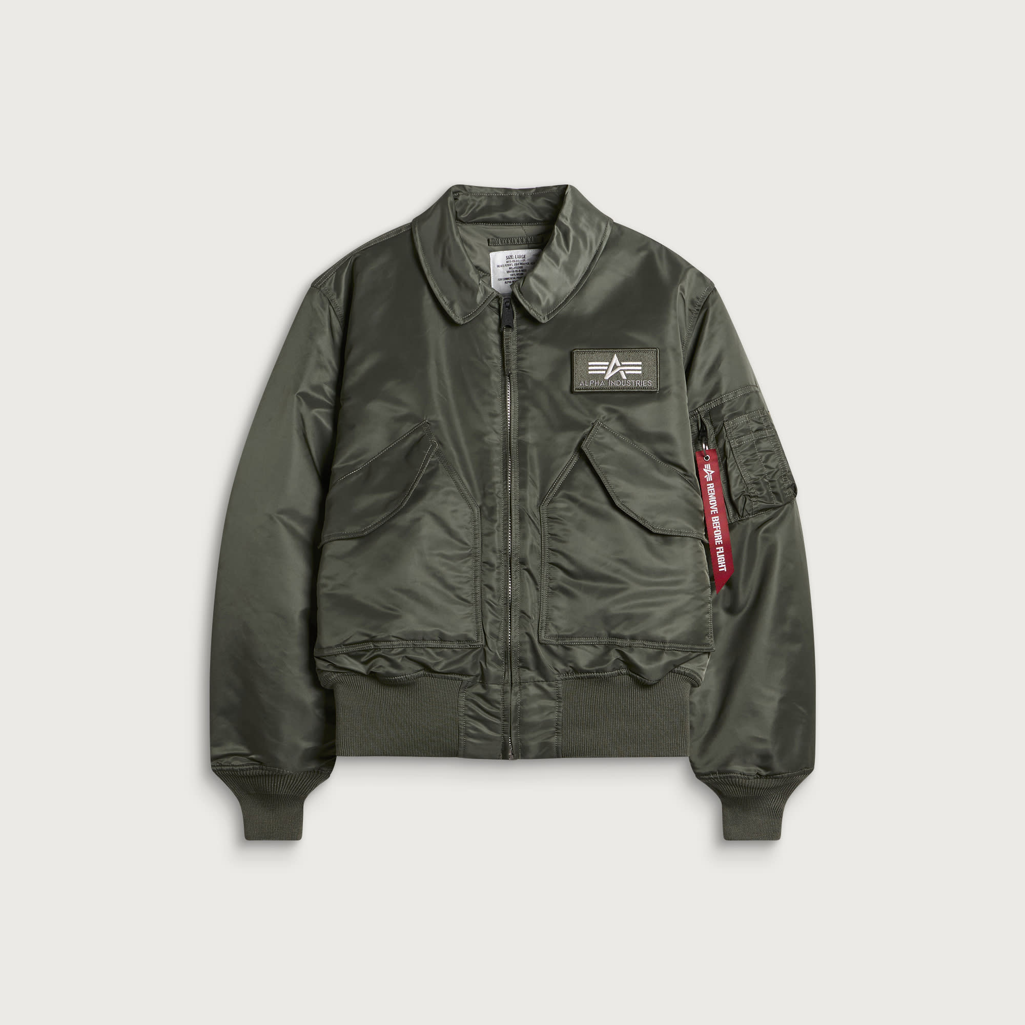 Alpha Industries Men's CWU-45 Heritage Bomber Jacket in Rep.Grey, Size X-Large