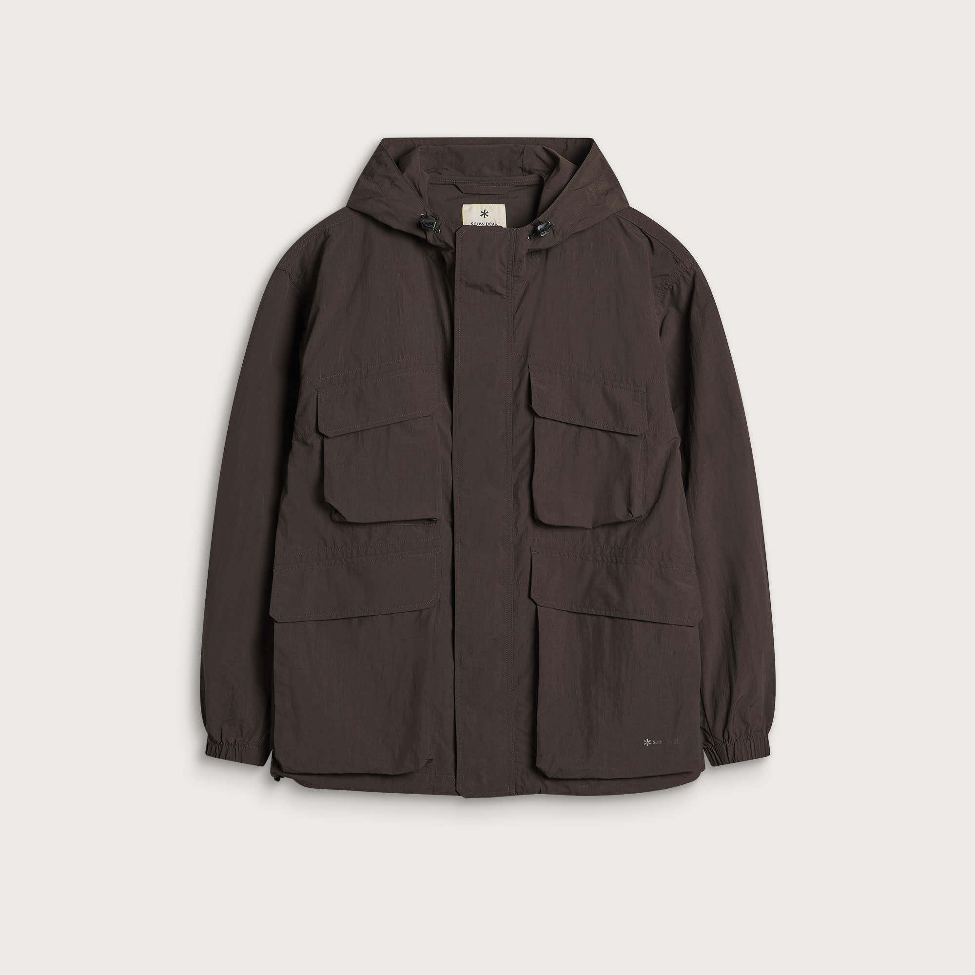 Snow Peak Men’s Nylon Double Rip Jacket Dark Brown