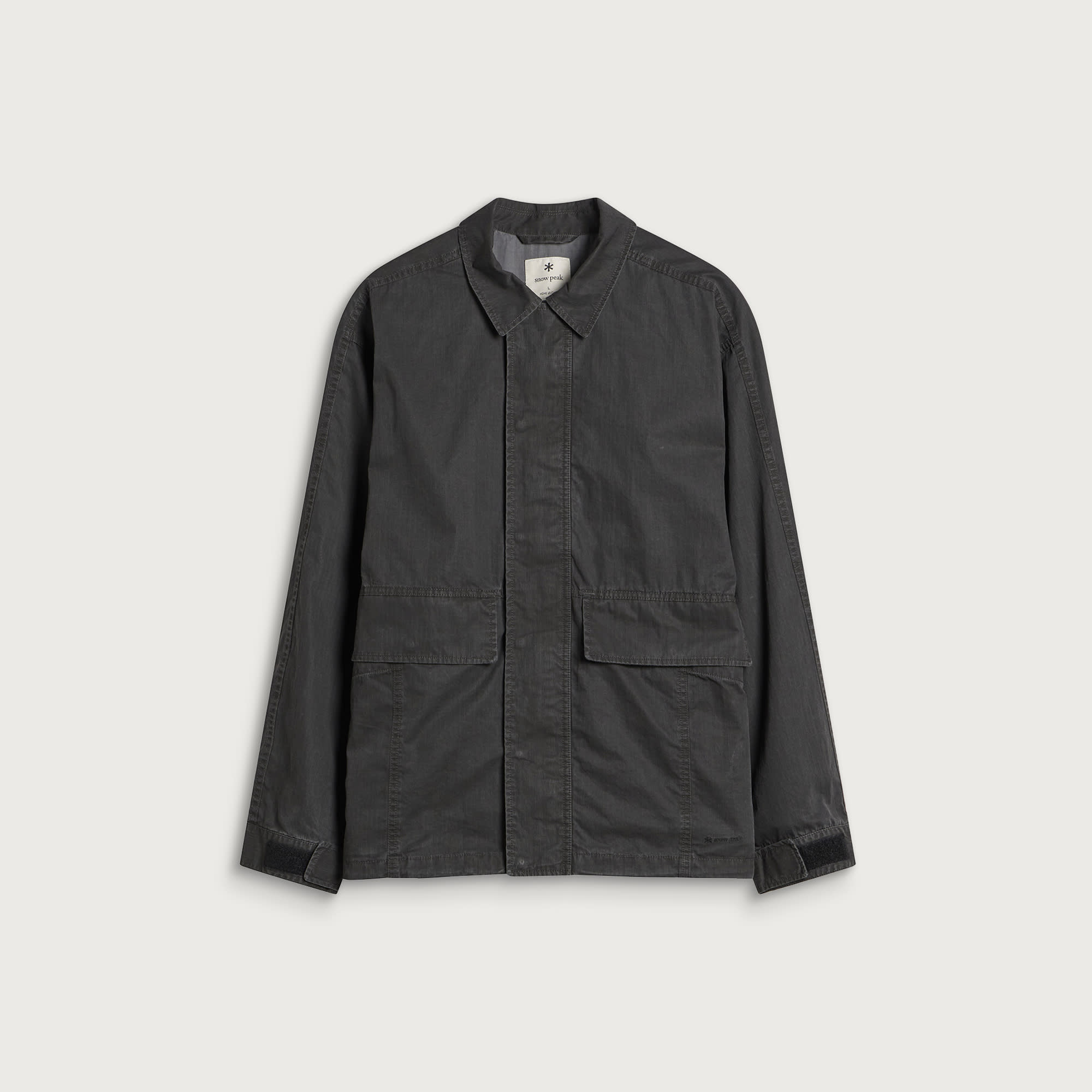 Snow Peak Men’s Pigment Washed Jacket Charcoal