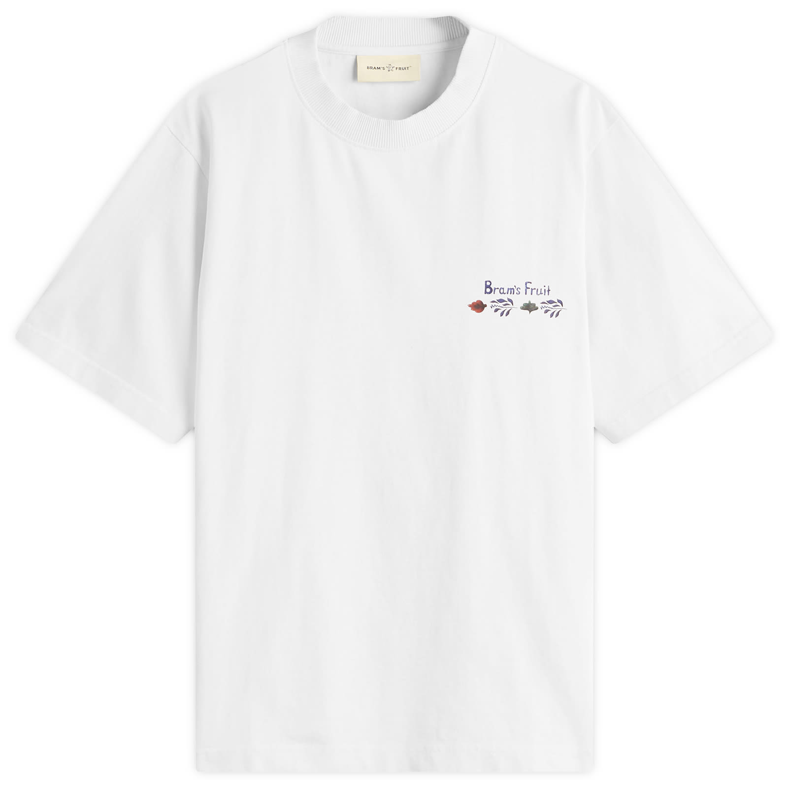 Bram’s Fruit Men’s Flora T-Shirt Solid White