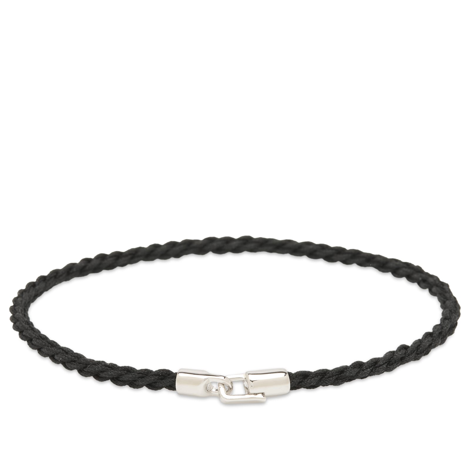 Miansai Men’s Cruz Rope Bracelet Black/Silver
