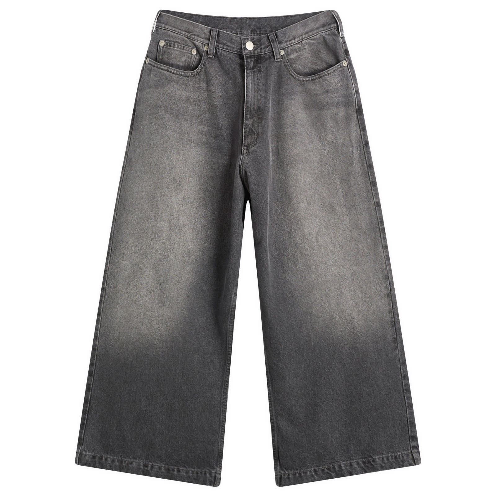 BEAMS Men’s Balloon Wide Denim Jeans Black