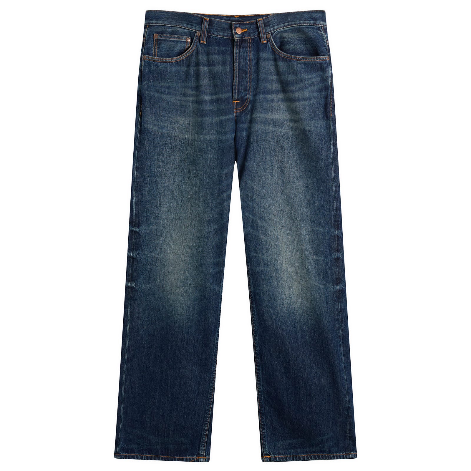 Nudie Jeans Co Men’s Loud Larry Wide Leg Jeans Dirt Wash