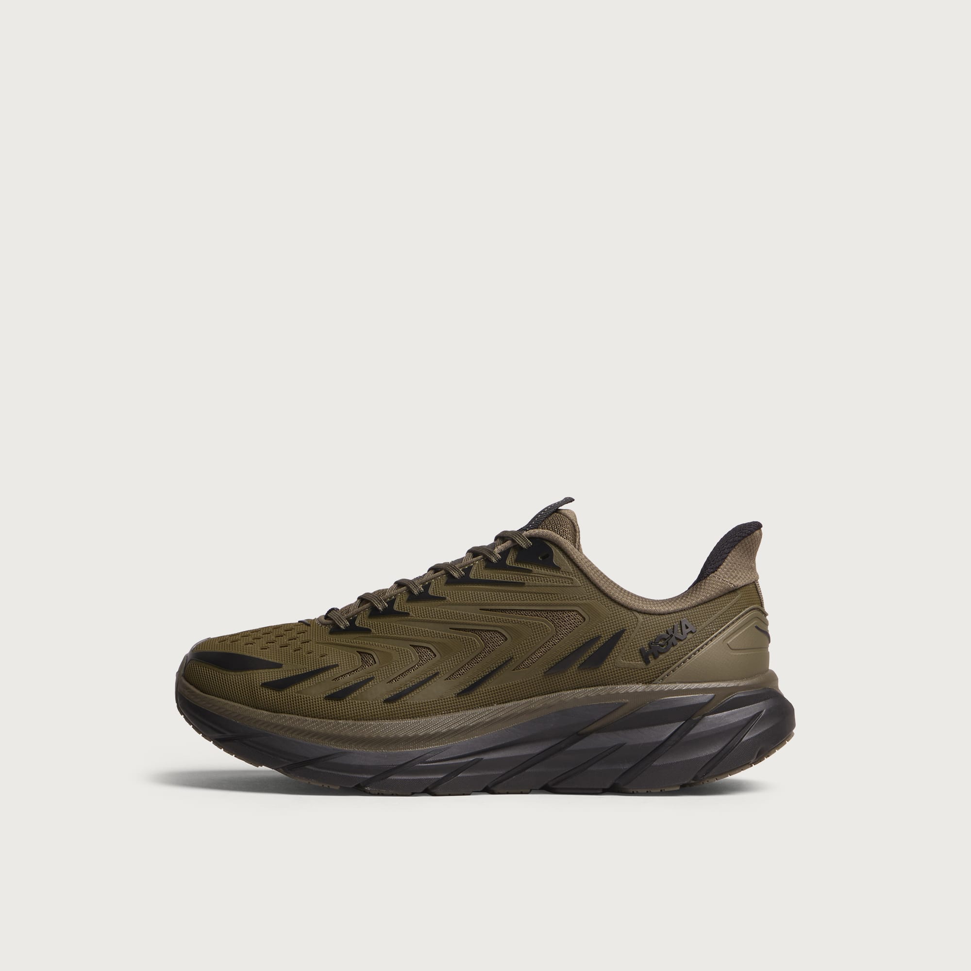 Hoka One One Men's Clifton Utl Sneaker Antique Olive/Black