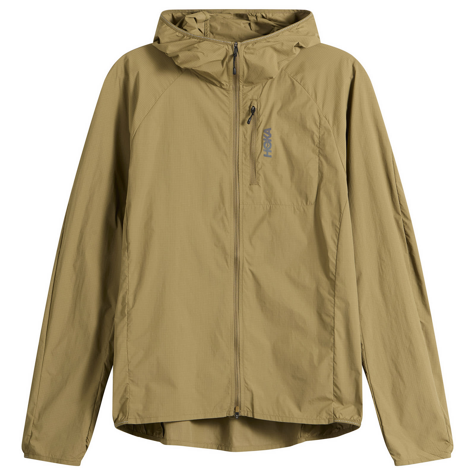 HOKA ONE ONE Men's Skyflow Wind Jacket in Caraway Seed, Size Medium