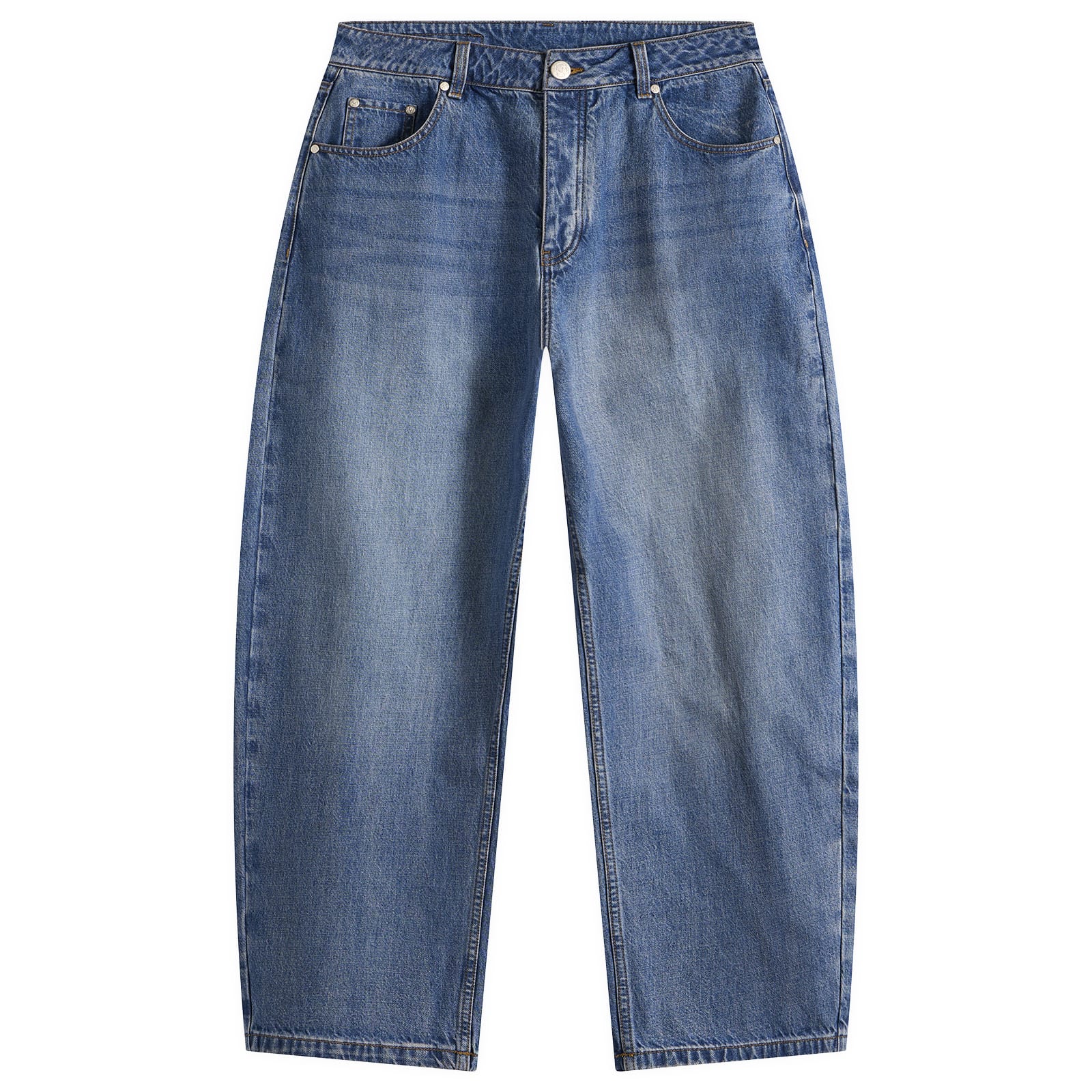 Porter James Men's Relaxed Denim Mid Wash Blue
