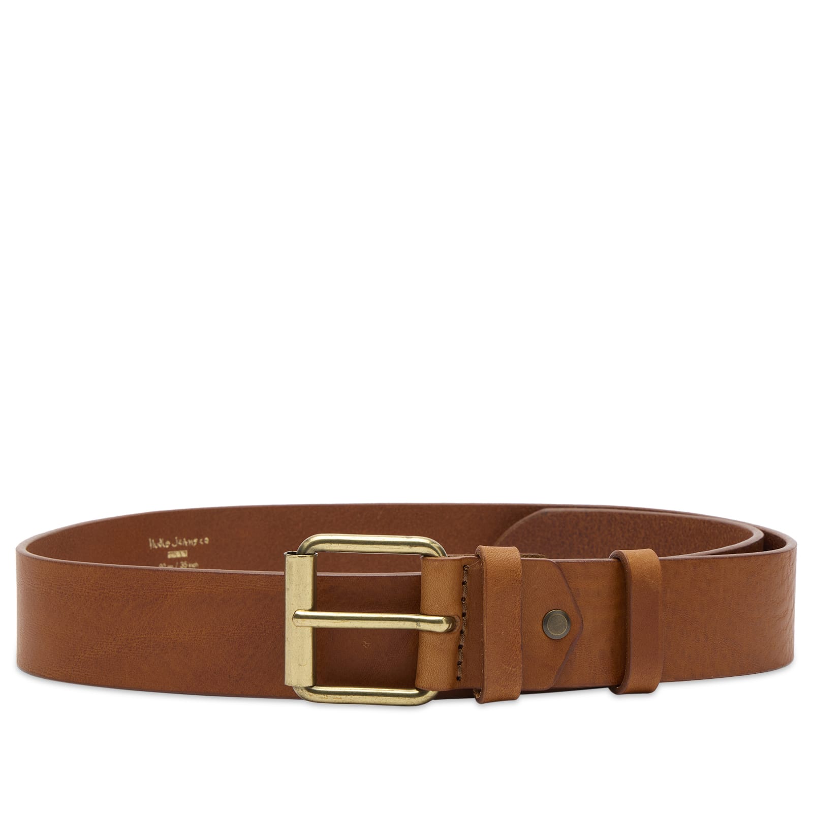 Nudie Jeans Co — Nudie Jeans Co Men's Pedersson Leather Belt in Toffee Brown, Size X-Large