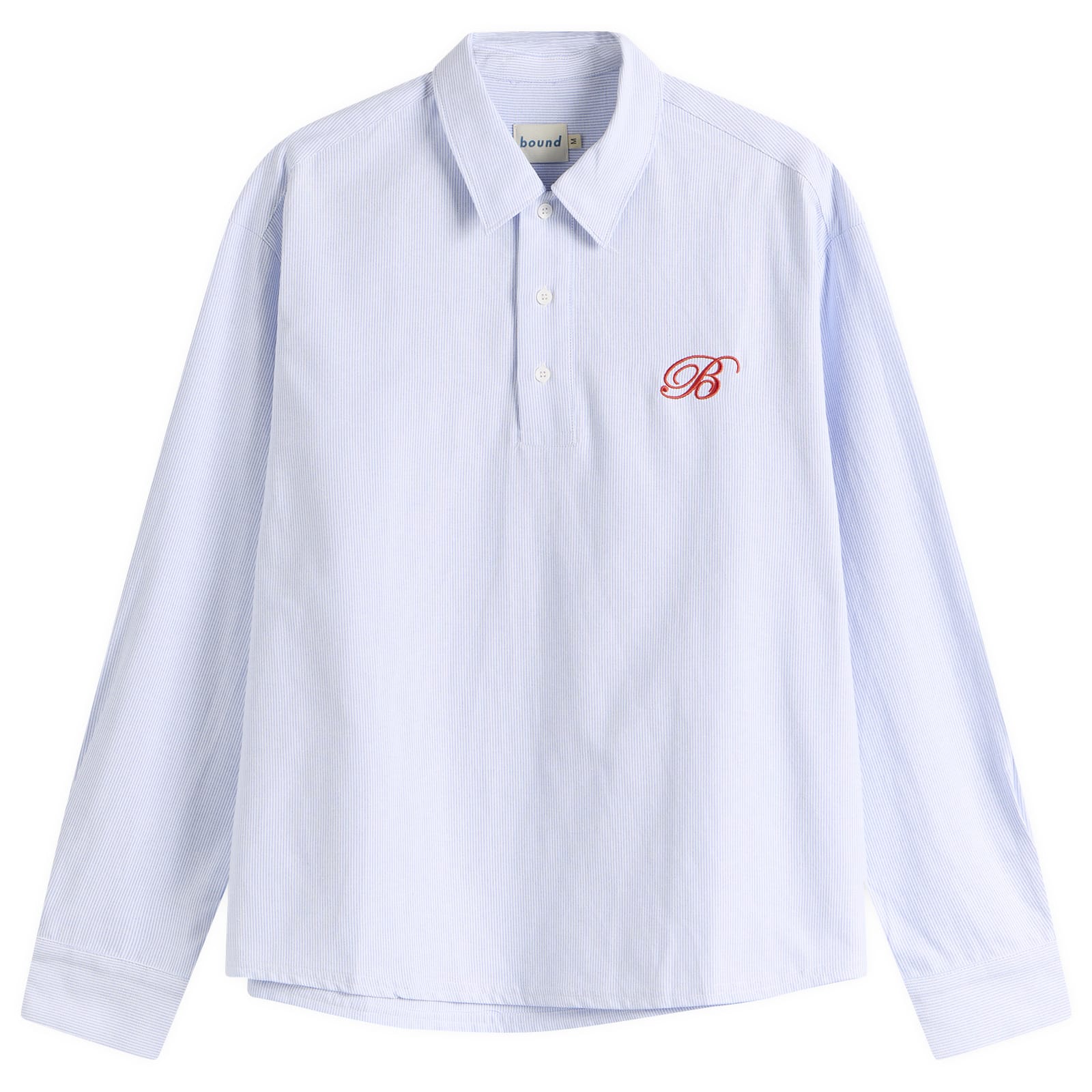 Bound Men’s Half Button Script Oxford Shirt Blue