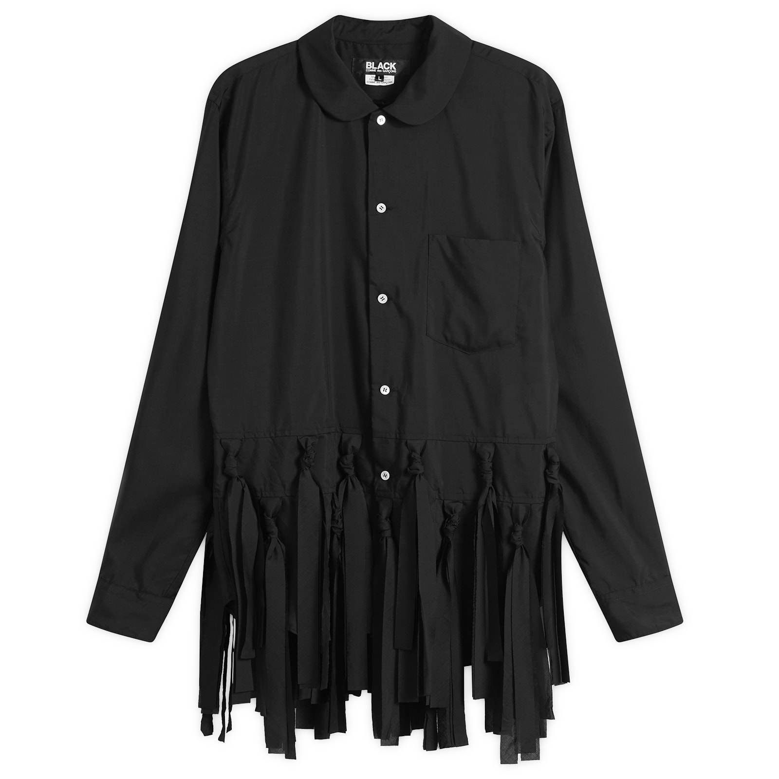 Comme des Garçons Black — Comme des Garçons Men's Fringed Jacket in Black, Size Medium