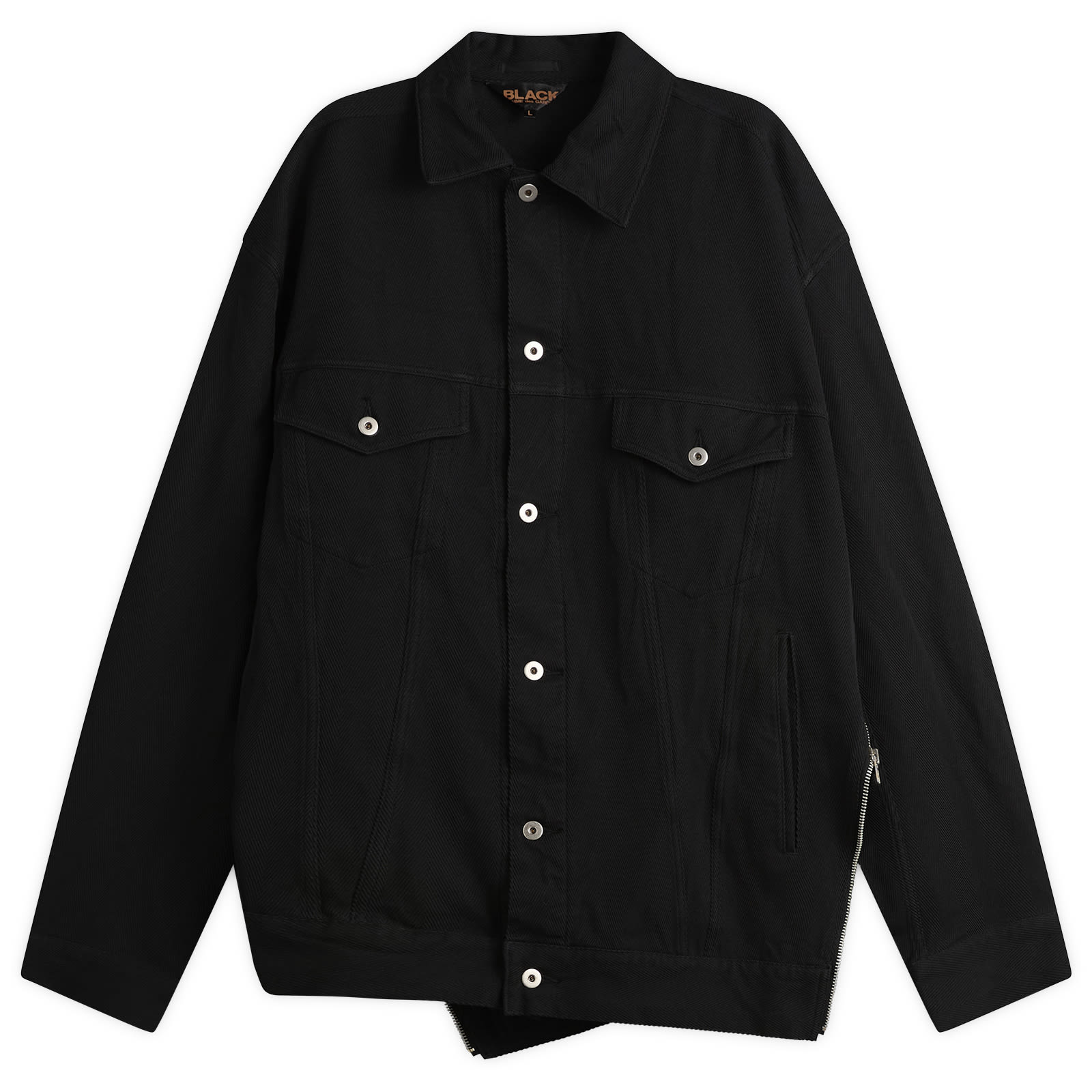 Comme des Garçons Black — Comme des Garçons Men's Denim Jacket in Black, Size Medium