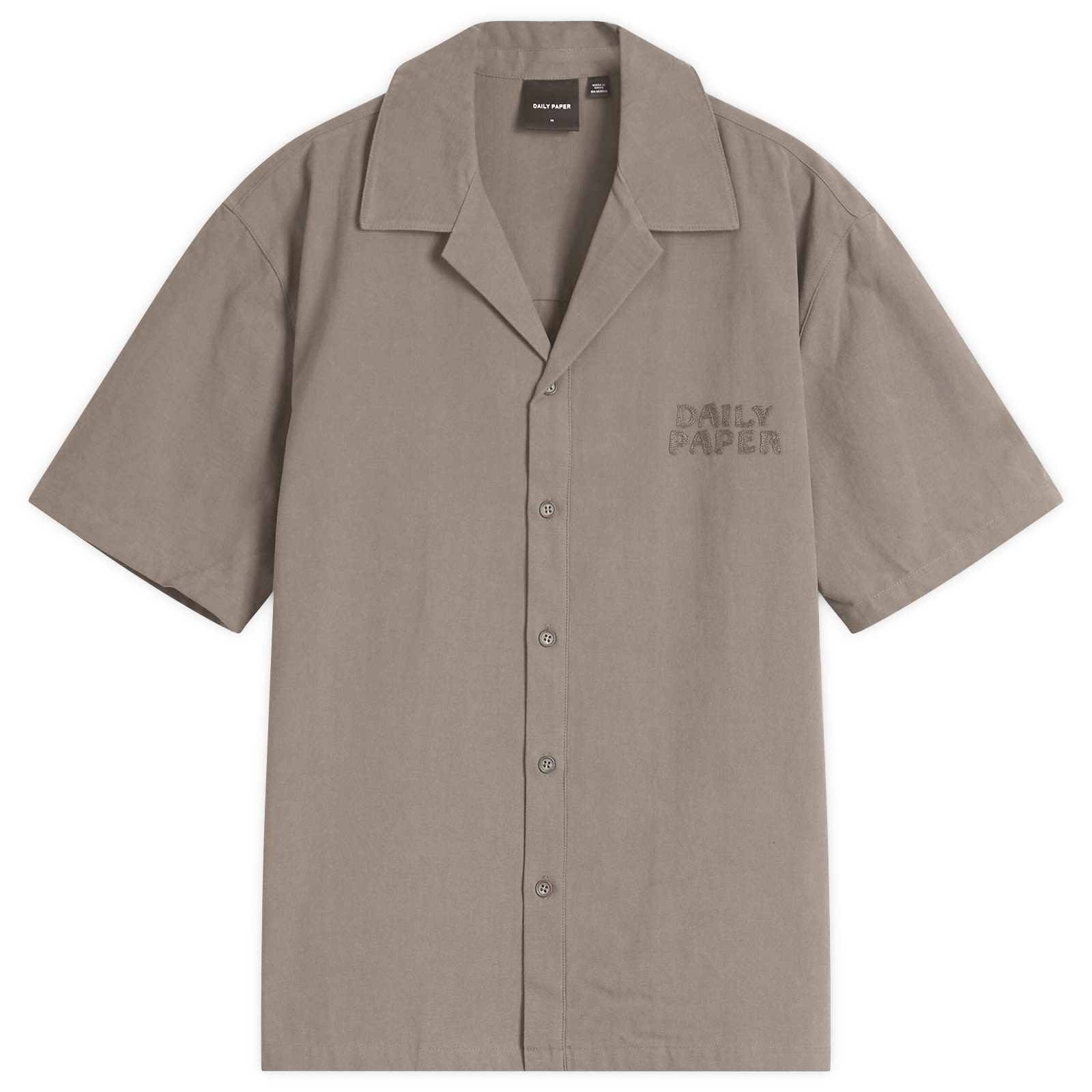 Daily Paper Men's Army Green Chain Stitch Vacation Shirt Large