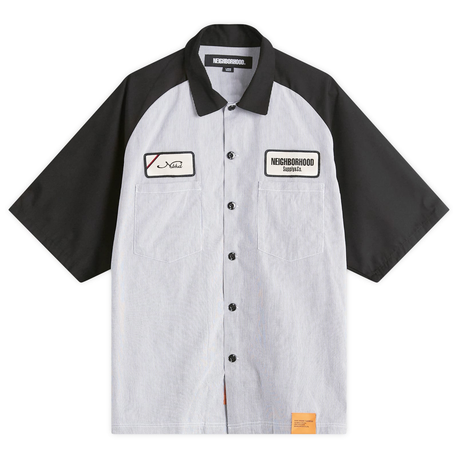 【NEIGHBORHOOD】STRIPE WORK SHIRT SS 251TSNH-SHM05-BL_sivasdescalzo