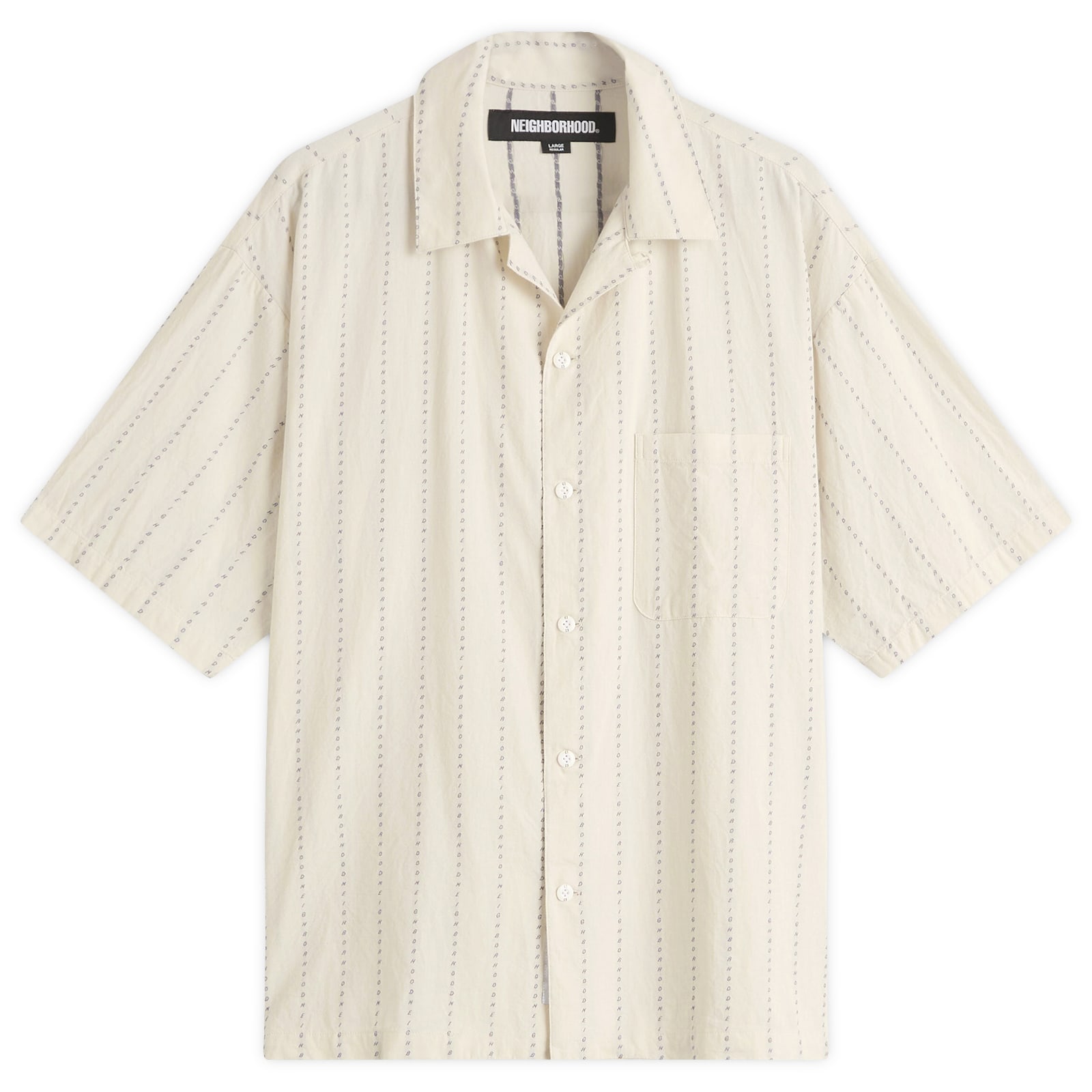 Neighborhood Dobby Stripe Hawaiian Shirt Ivory | END. (US)