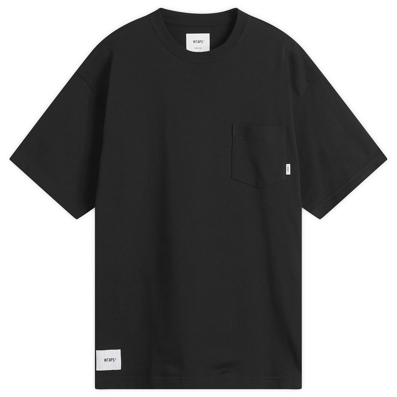 WTAPS Men's 20 Embroidered Half Zip Sweat Black - Curated Menswear