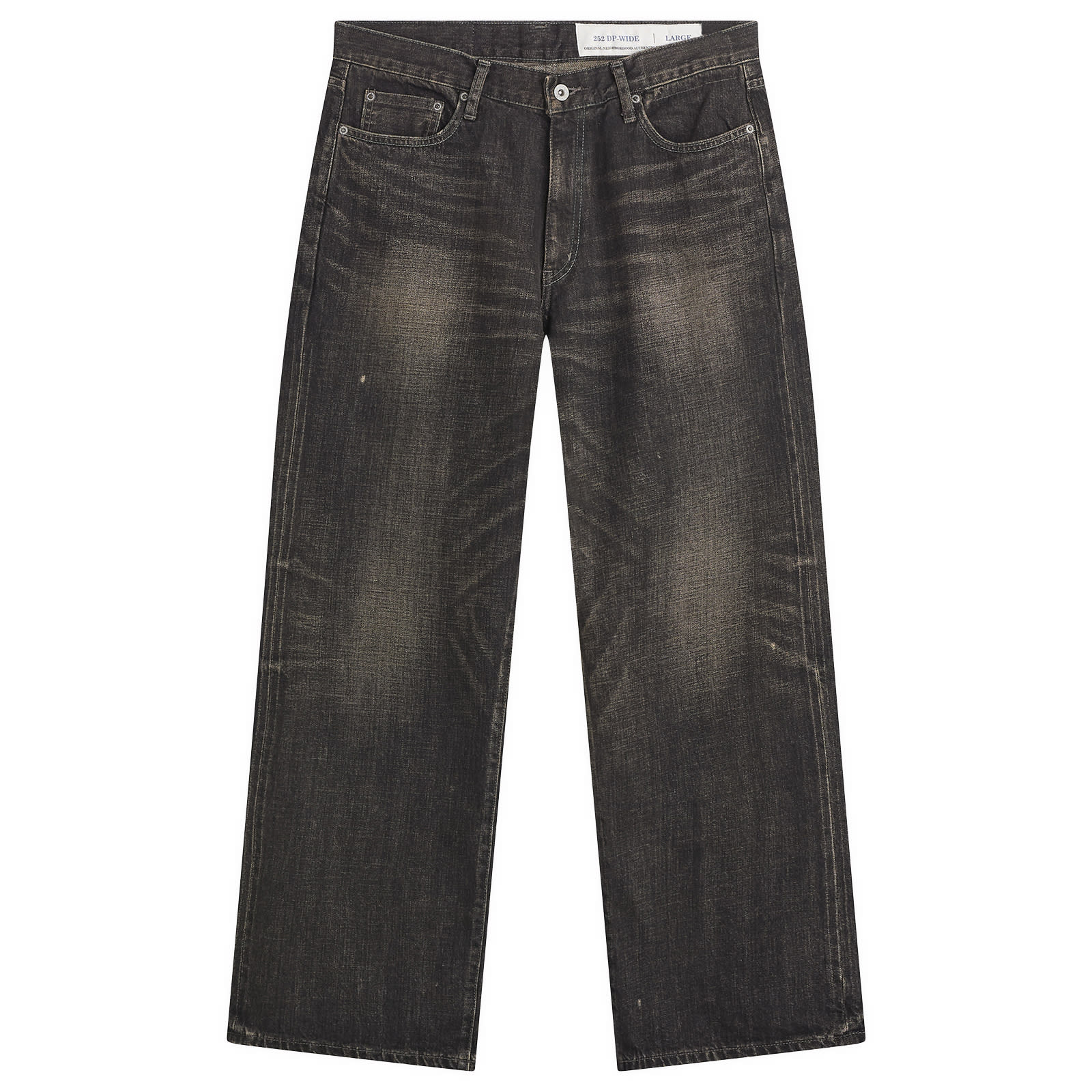 Neighborhood Men's Washed Denim DP Wide Pants Black - Curated Menswear