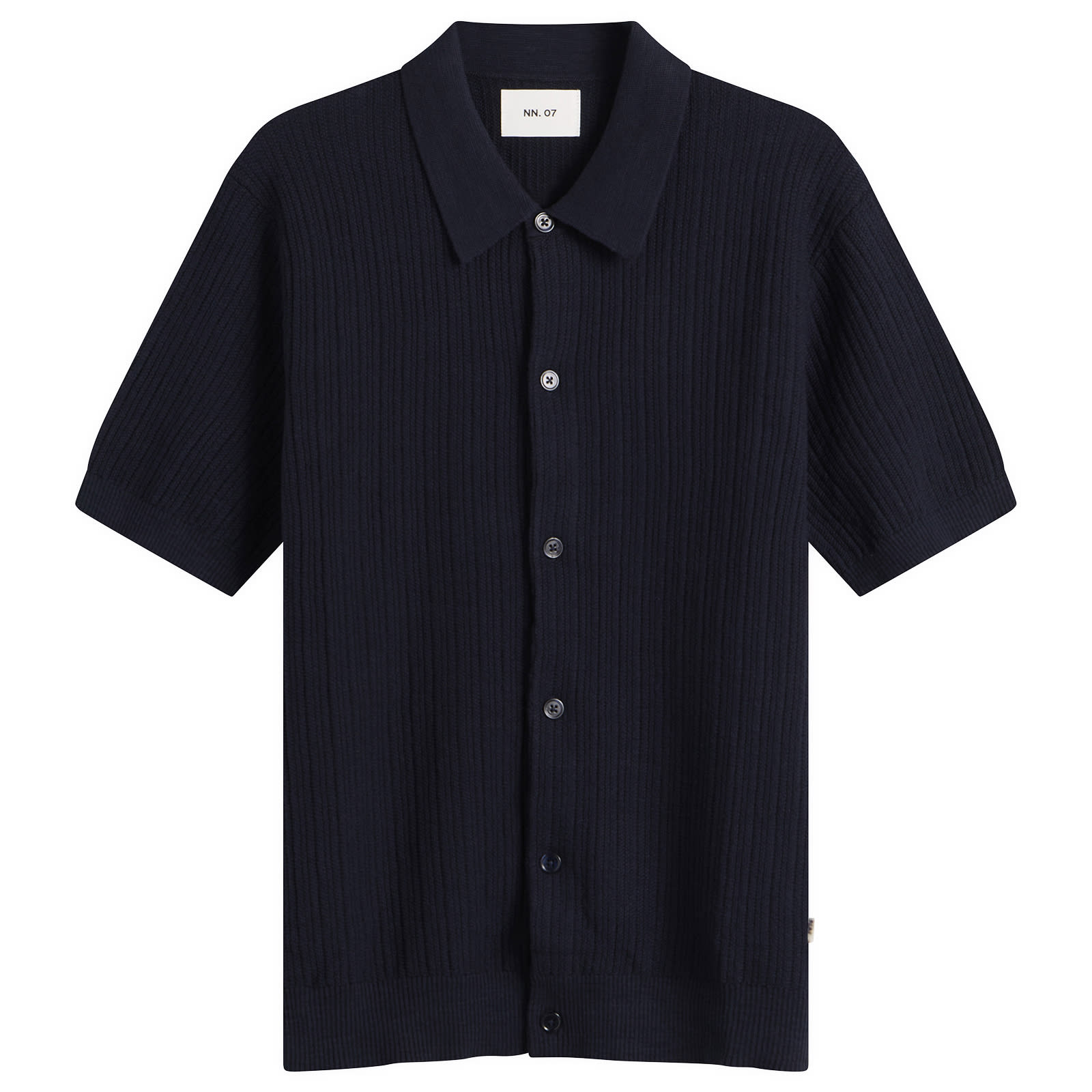 NN07 Men's Nolan Polo Cardigan in Navy Blue, Size Large