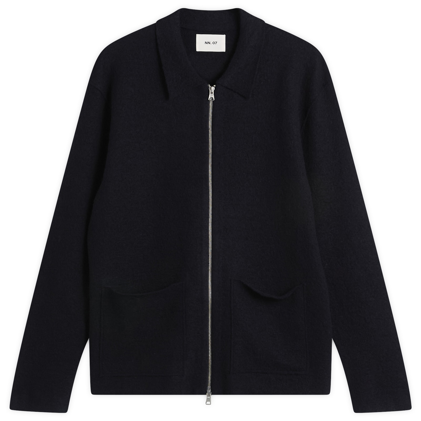 NN07 Men's Jonas Merino Zip Jacket in Navy Blue, Size Small