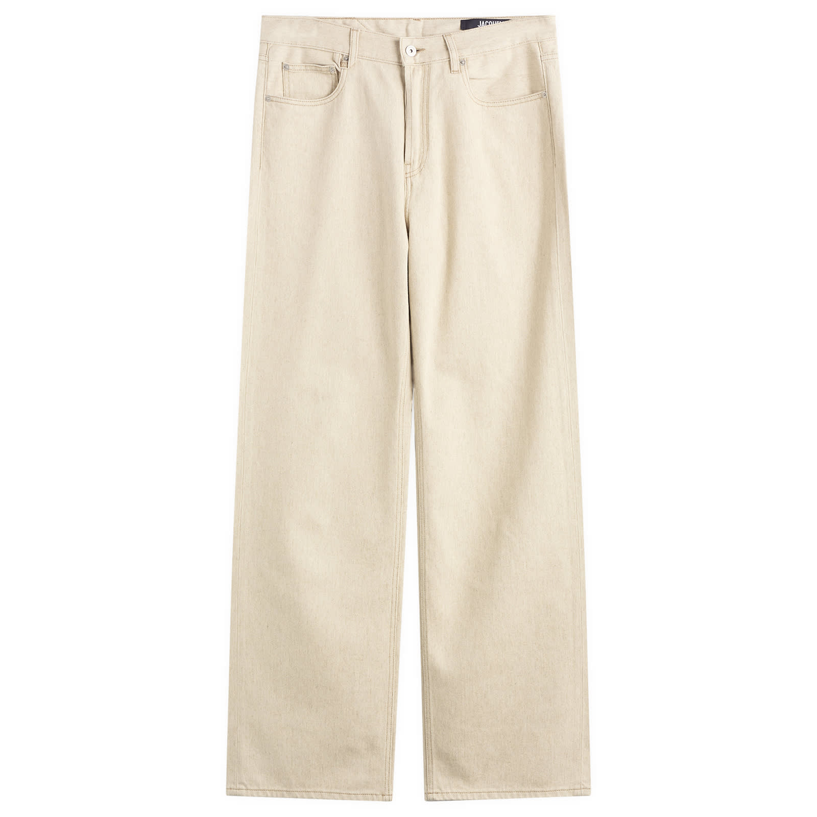 Jacquemus Men’s Cotton Hemp 5 Pocket Trousers Light Beige