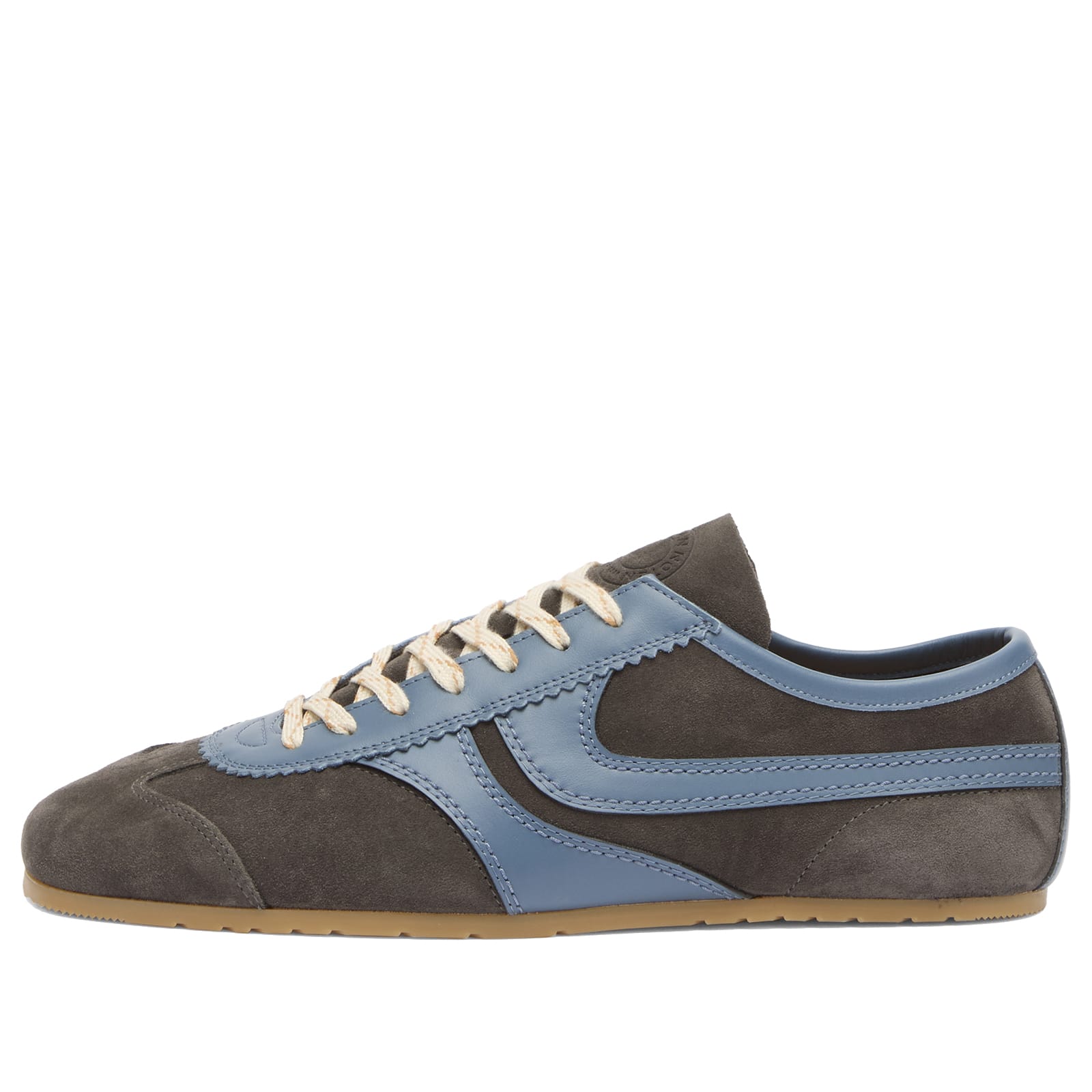 Dries Van Noten Men’s Leather & Suede Sneaker Steel