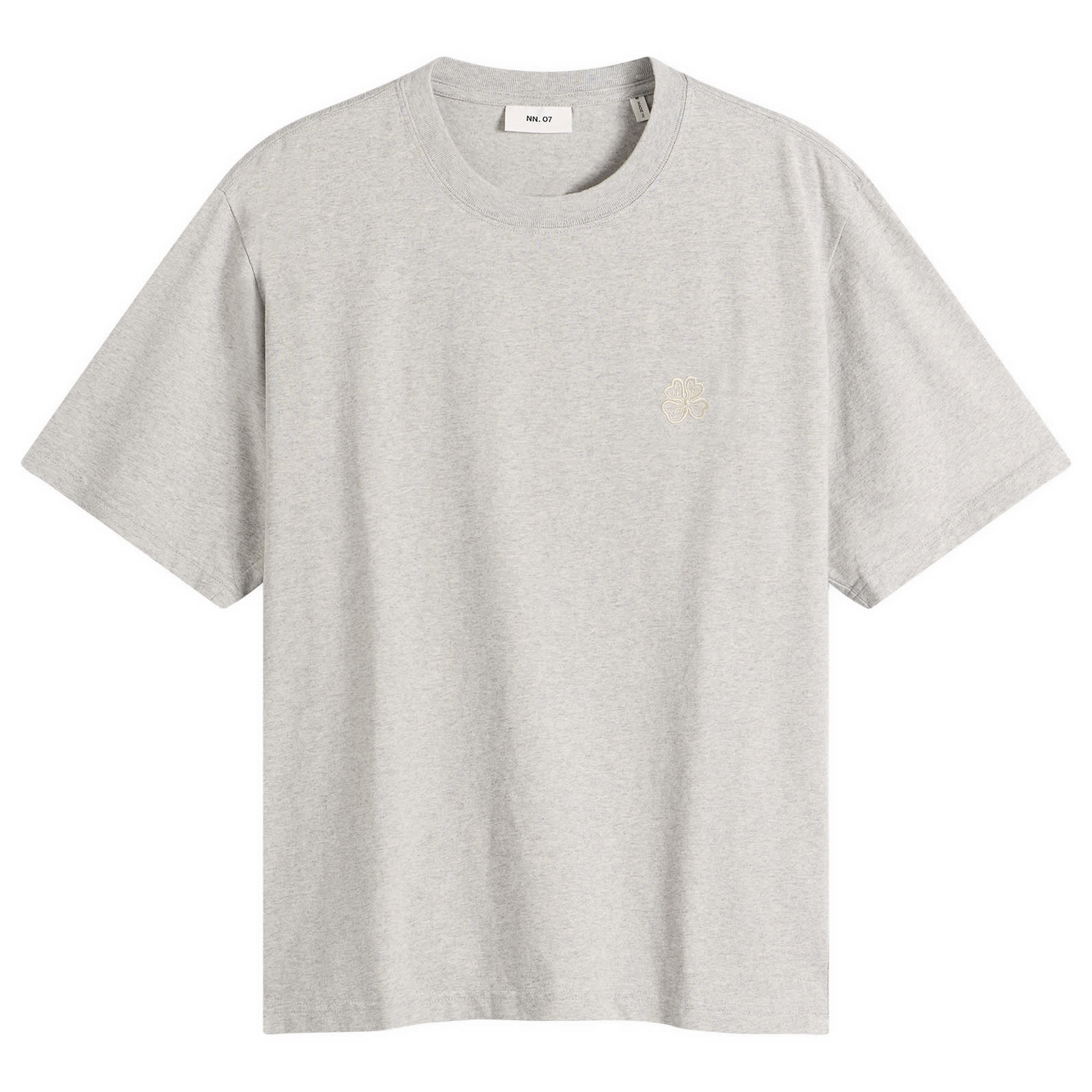 NN07 — NN07 Men's Jett Embroidered T-Shirt in Grey Melange, Size Large