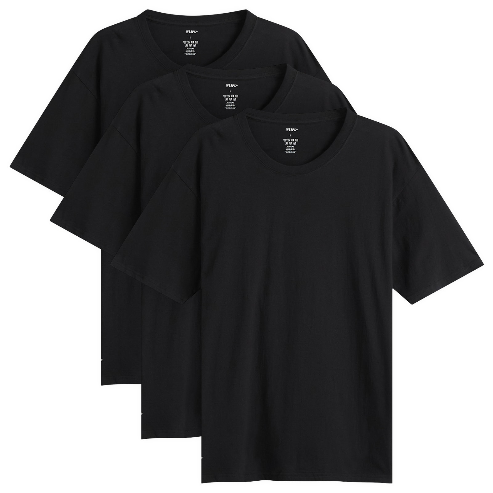 WTAPS Men's 15 Embroidered Pocket T-Shirt Black - Curated Menswear