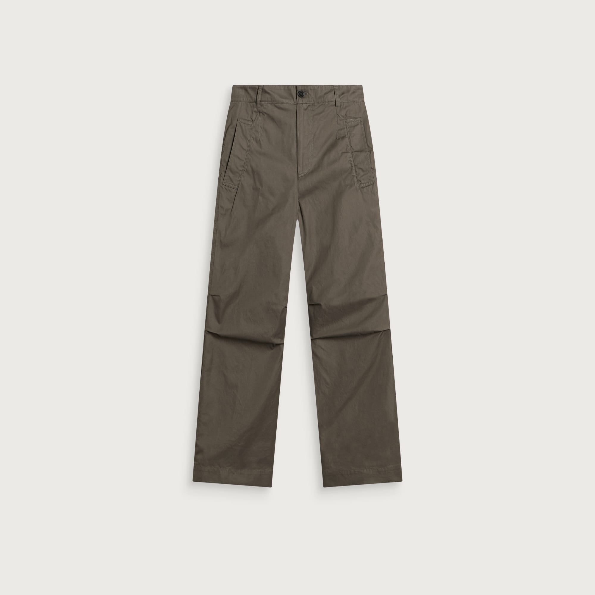 Dries Van Noten Men's Pencks Twill Cotton Trousers Khaki