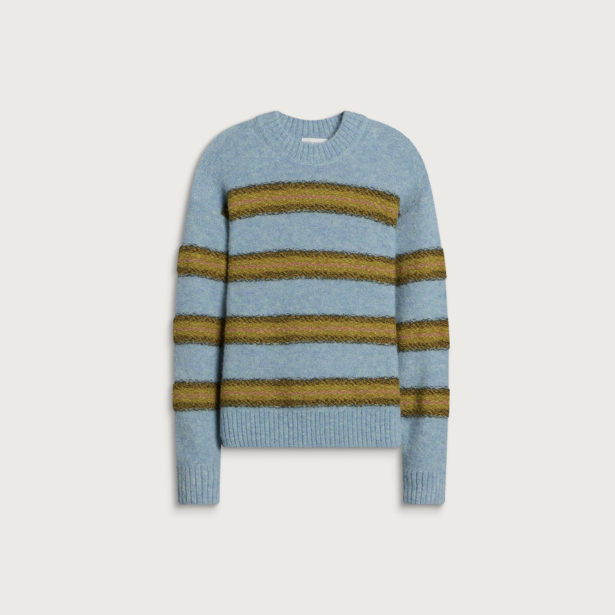 Dries Van Noten Men's Master Boucle Stripe Jumper Light Blue