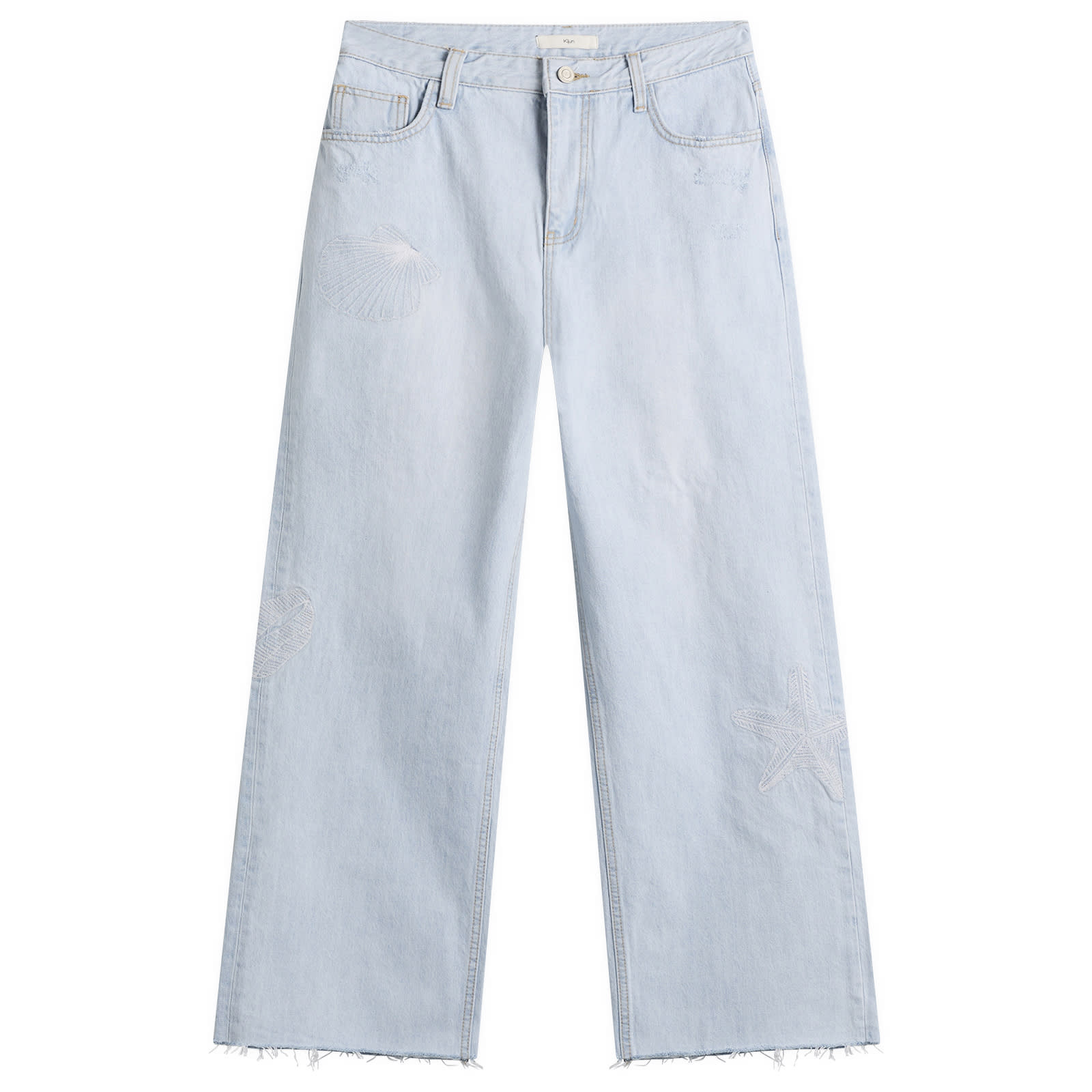 Kijun Women's Seashore Jeans in Light Blue, Size Small
