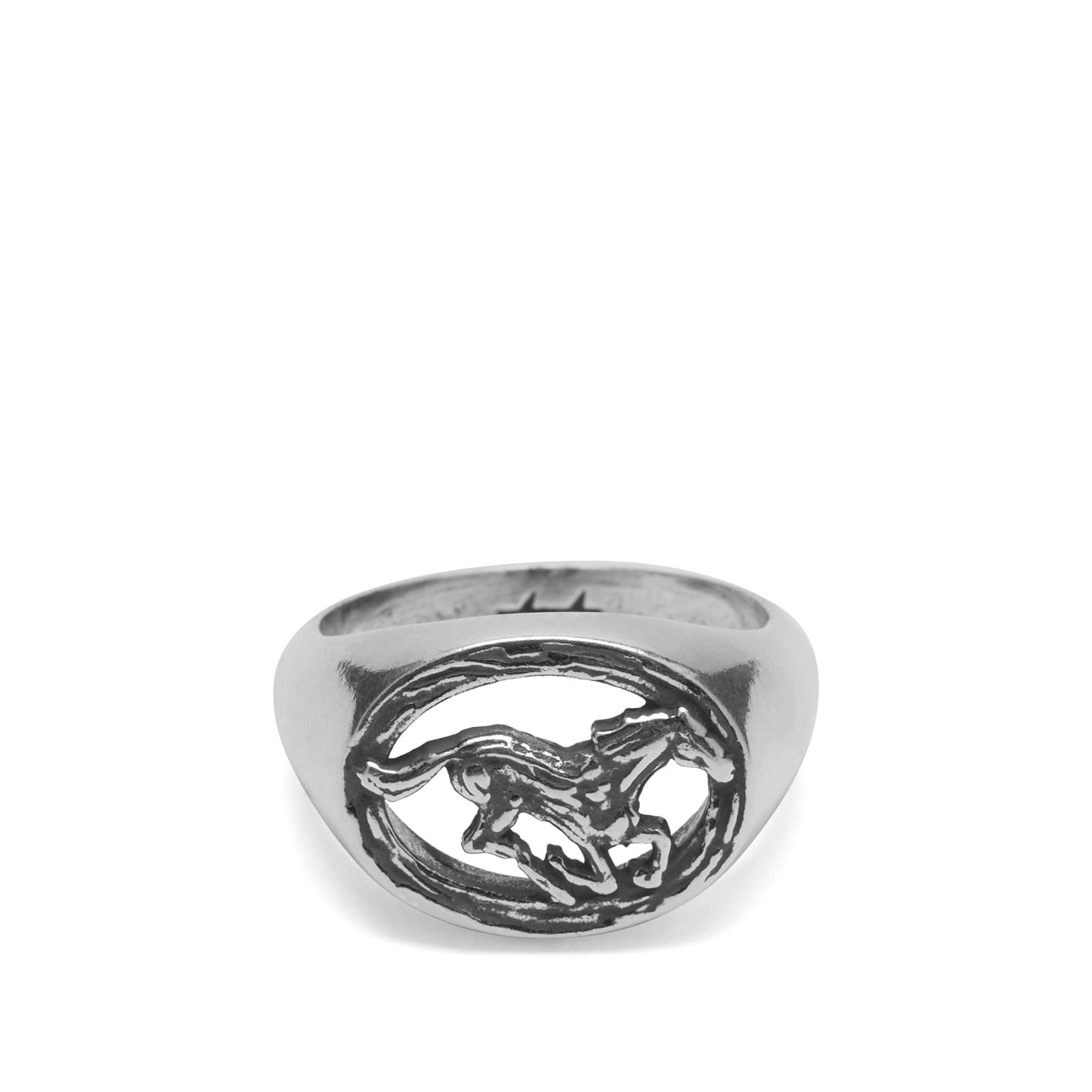 TwoJeys Men’s Squared Wild Horse Ring Sterling Silver