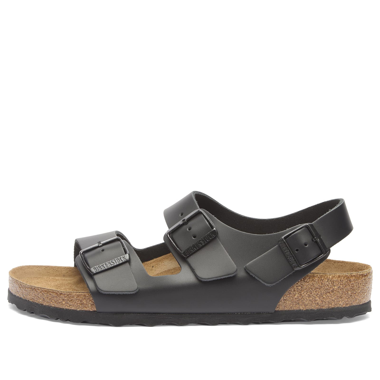 Birkenstock Unisex Black Smooth Leather Milano