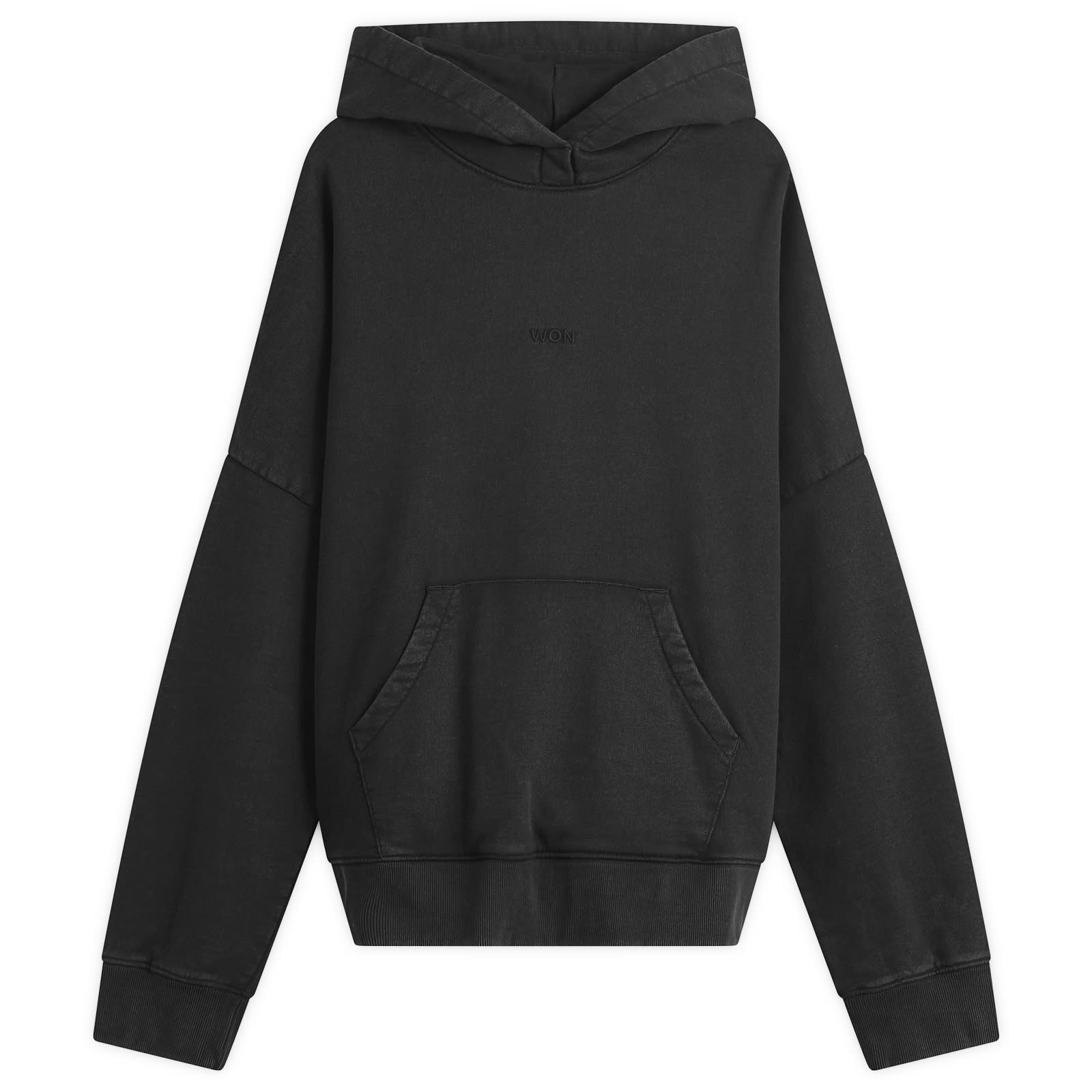 Won Hundred Men's Washed Black Staff Hoodie