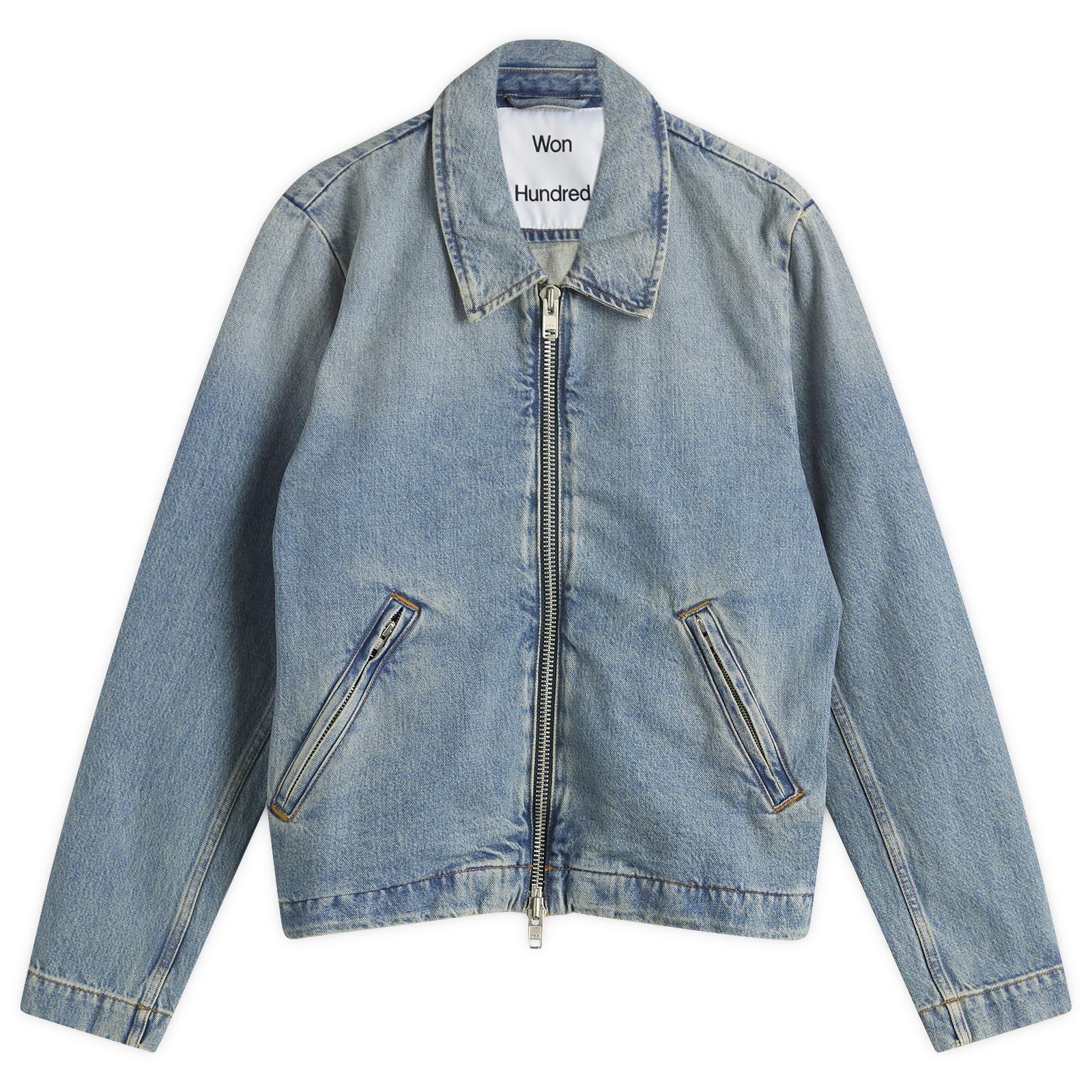 WON HUNDRED JEANS デニムジャケット ライトブルー Won Hundred デニムジャケット | ブルー | FARFETCH JP