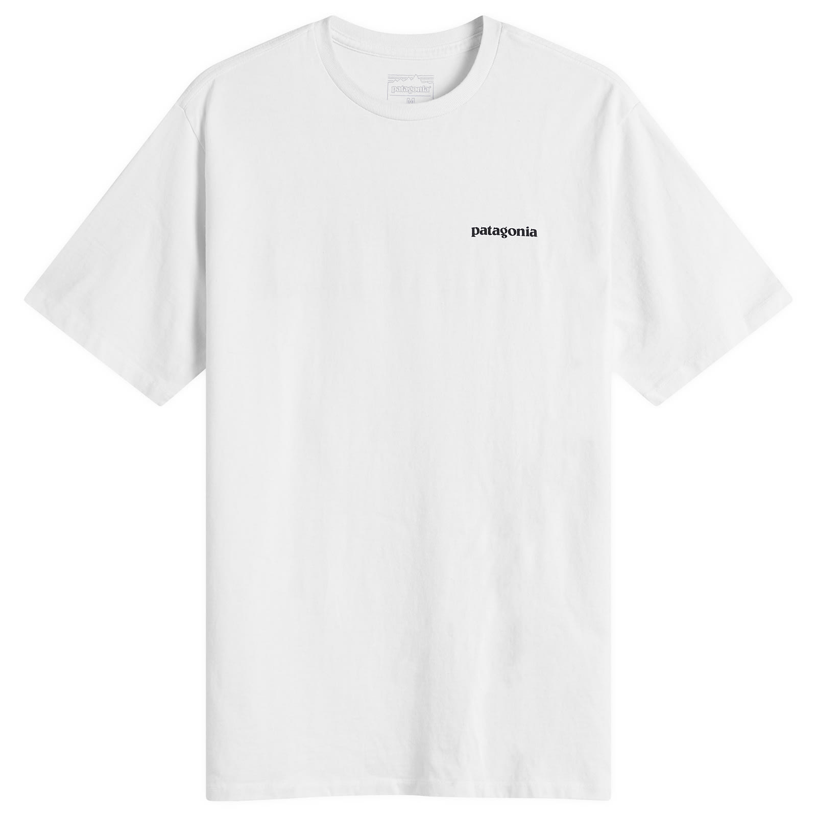 Patagonia Men's White P-6 Logo Responsibili-Tee