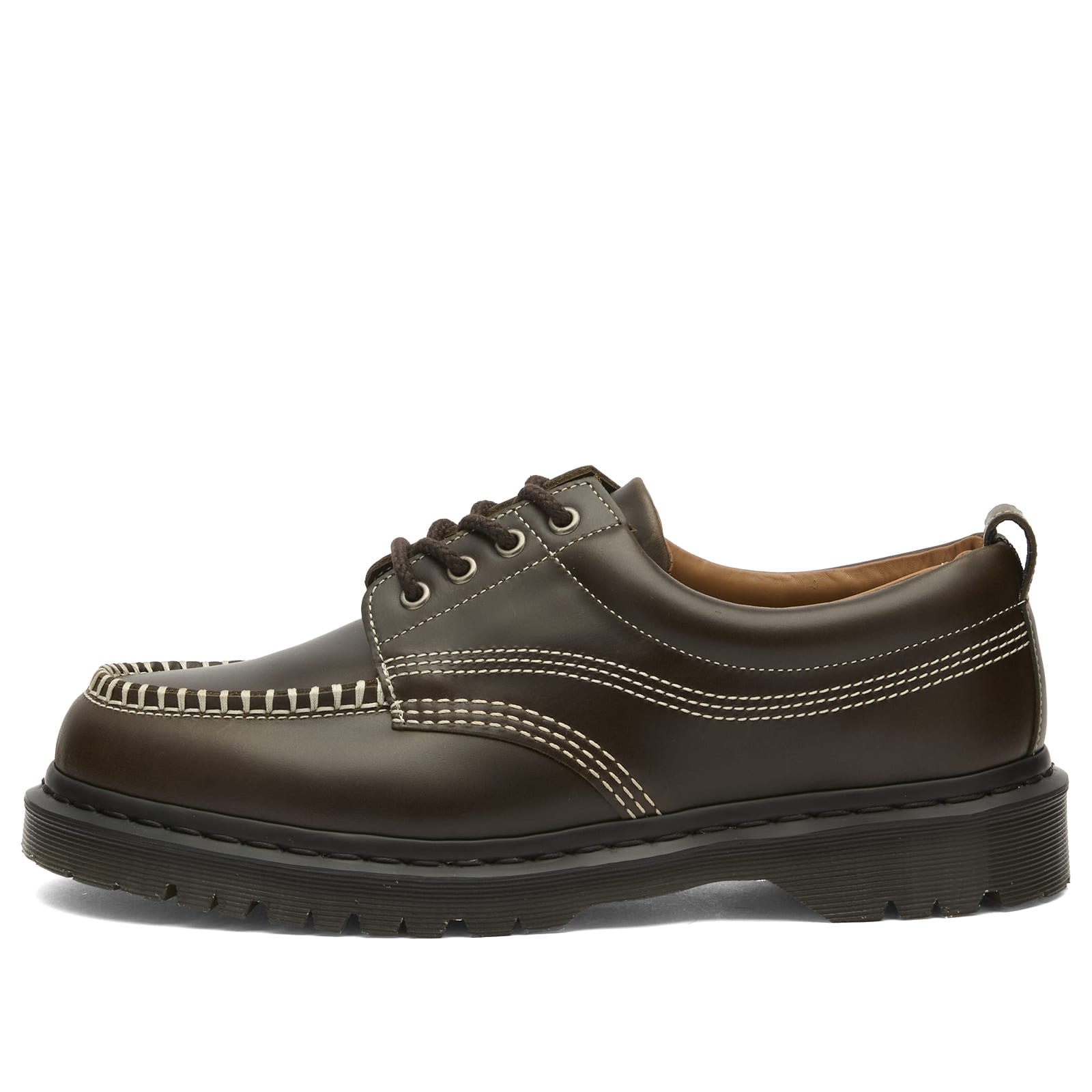 Dr. Martens Men's Lowell Leather Shoe Olive Orleans - 41627300-GRN