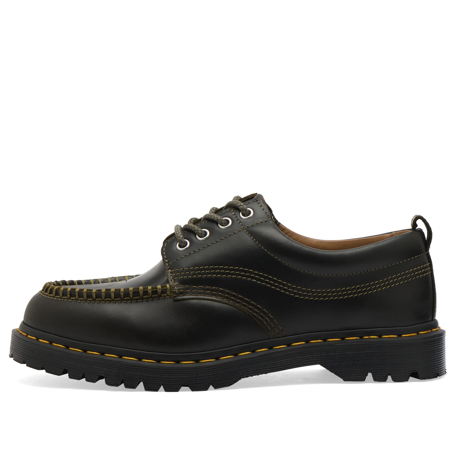 Dr. Martens Men's Lowell 4 Eye Shoe Olive Mayhem