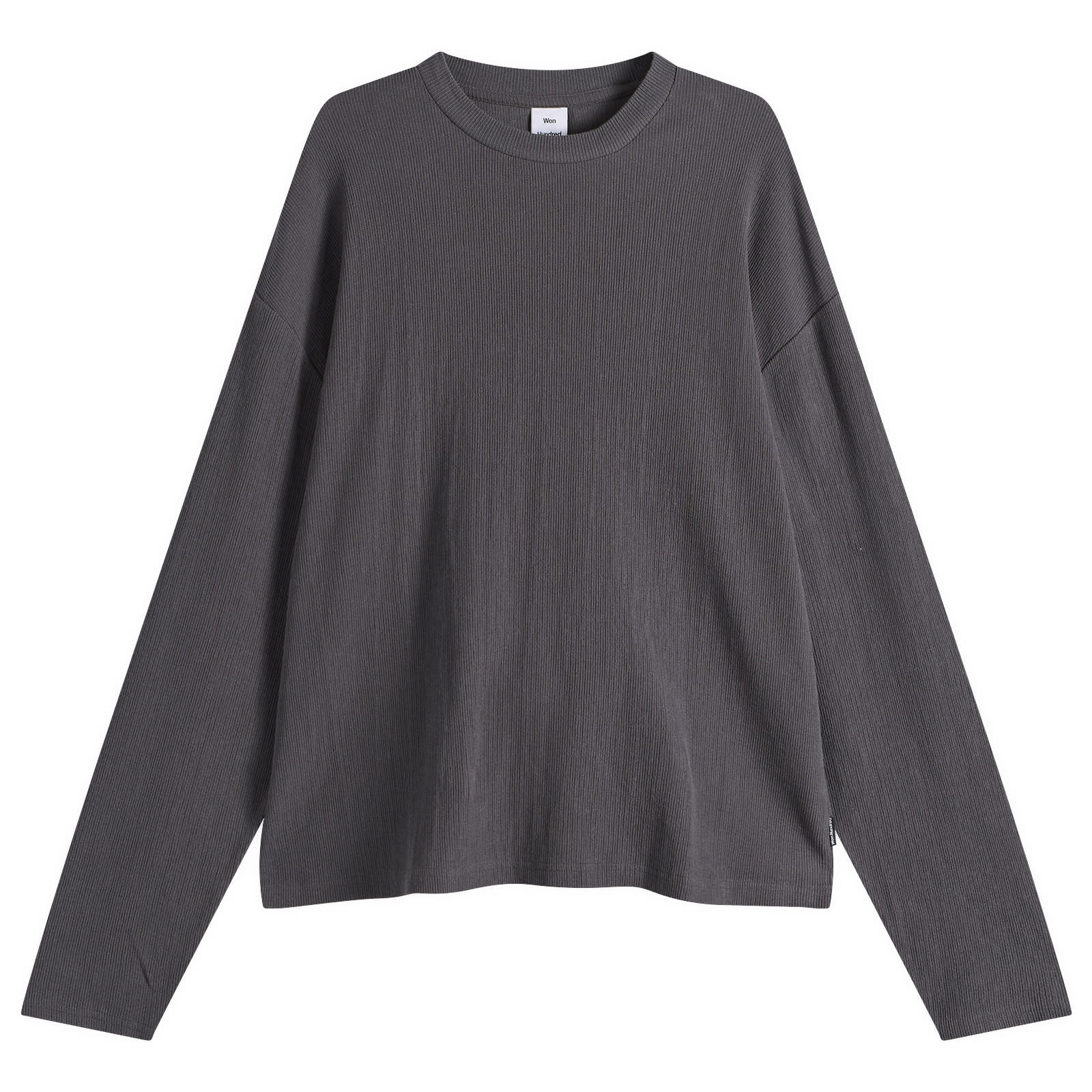 Won Hundred Men’s Steven Long Sleeve Ribbed T-shirt Asphalt